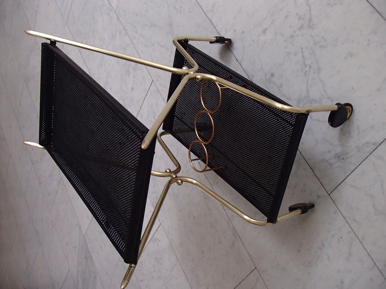 photo buy Mid Century Modern Bar Cart In The Style Of Mathieu Matégot
