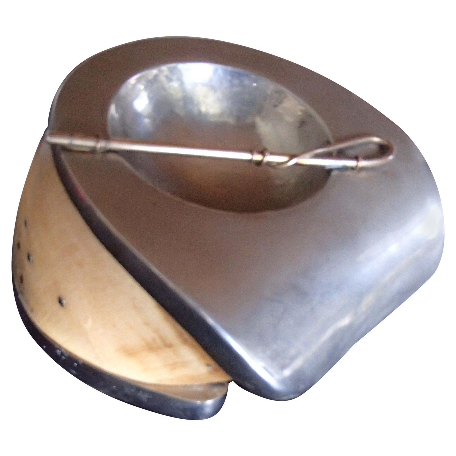 Modern Ashtray Made Of A Real Horse Foot With Metal And