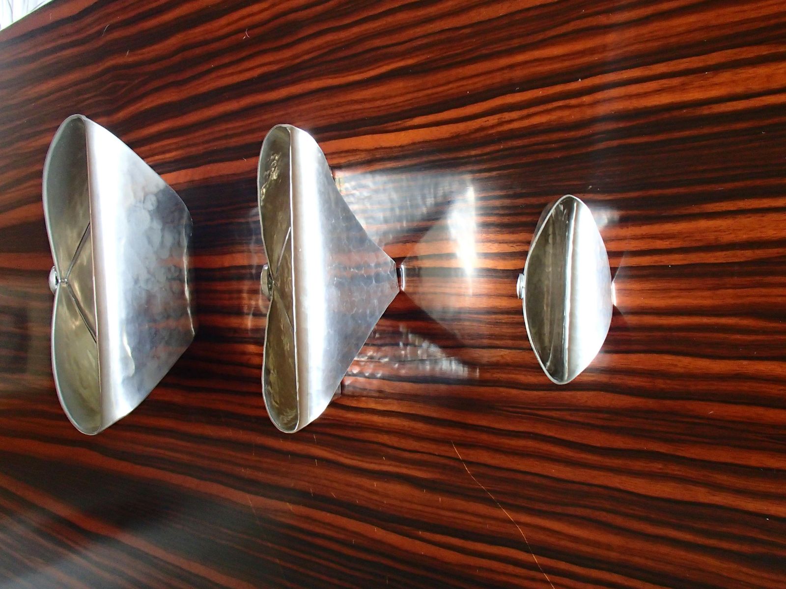 1427.0 Modern Desk Set Of Pewter For Letters And Visit Cards By Jean Goardere photo