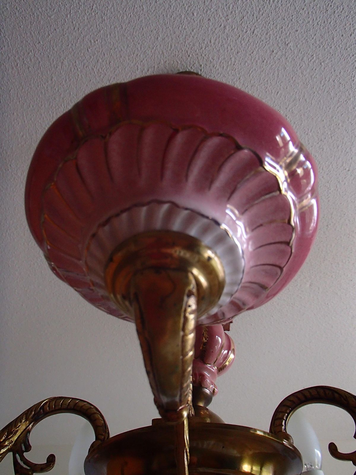 1960th Italian Porcelain Chandelier With Roses photo 928.0
