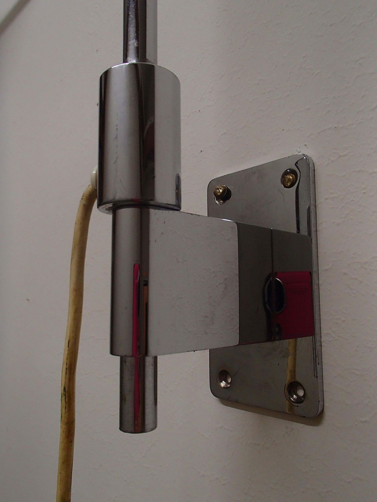 Mid Century Modern Desk Or Reading Wall Light Movable Chrome Arm And Black Shade photo Lighting