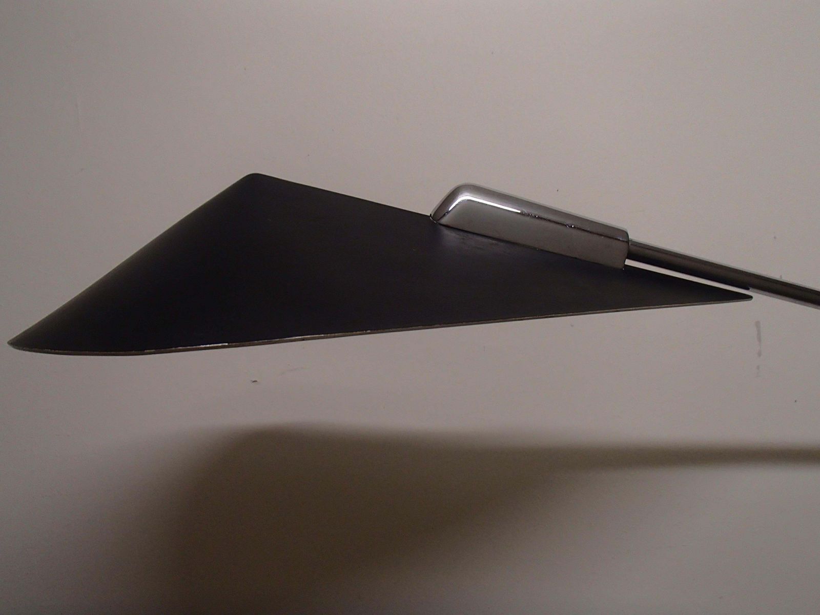 photo for sale Mid Century Modern Desk Or Reading Wall Light Movable Chrome Arm And Black Shade