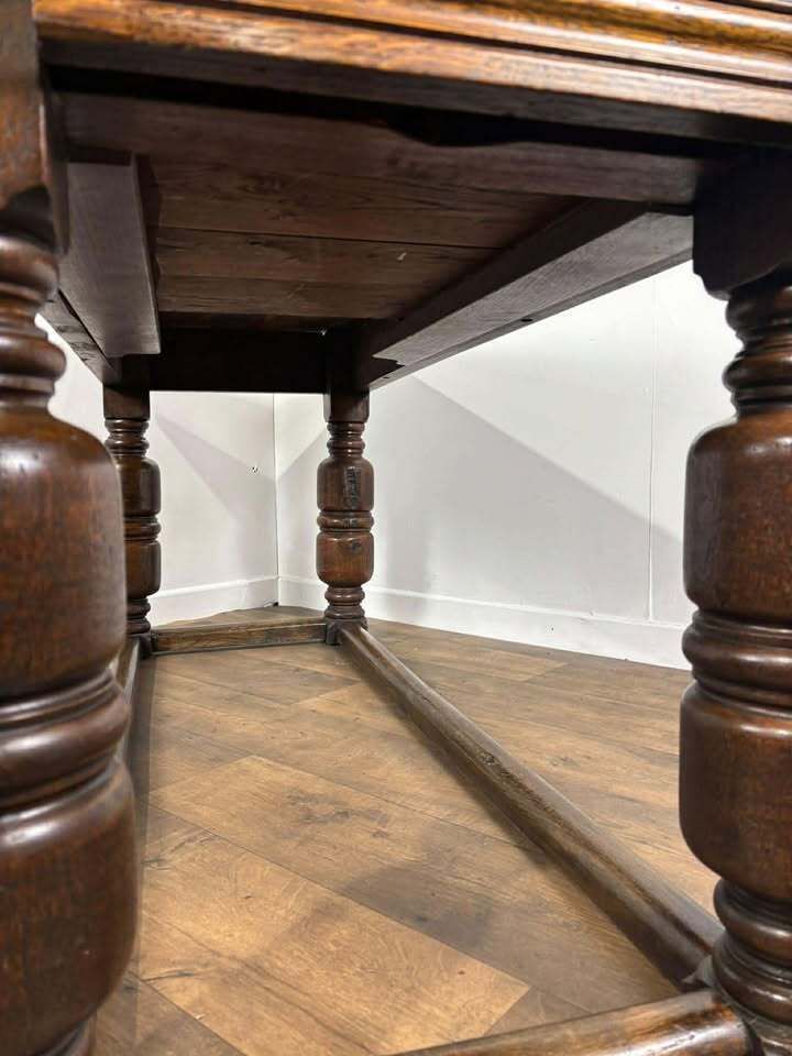 Antique Oak Refectory Table photo vintage