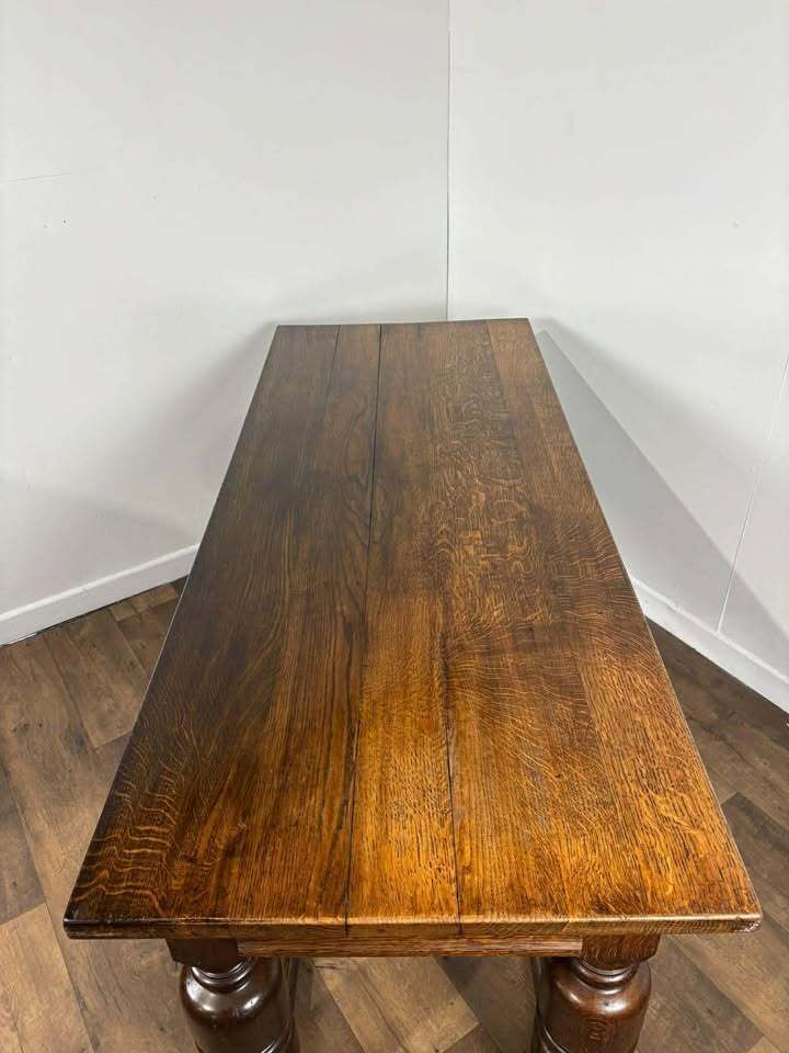 Furniture Antique Oak Refectory Table photo