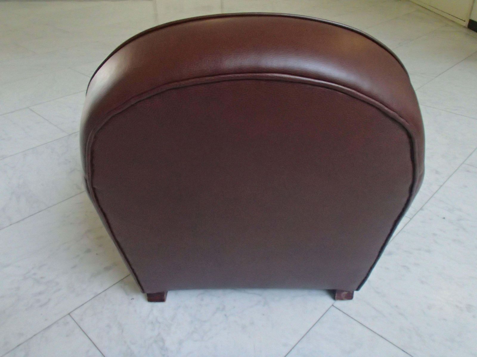 Art Deco Club Chair Completely Restored And Recovered With Brown Leather photo buy