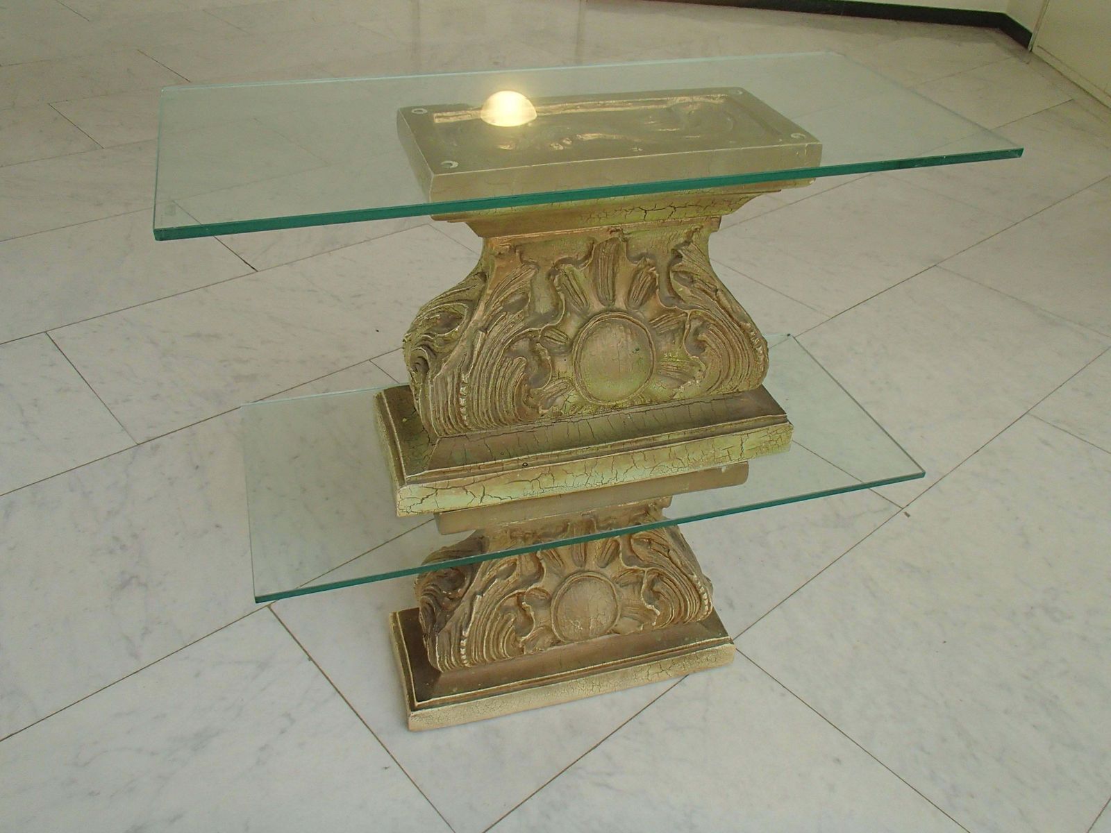 photo furniture Mid Century Pair Of Golden Wood And Plaster Legs In A Rococo Baroc Manner