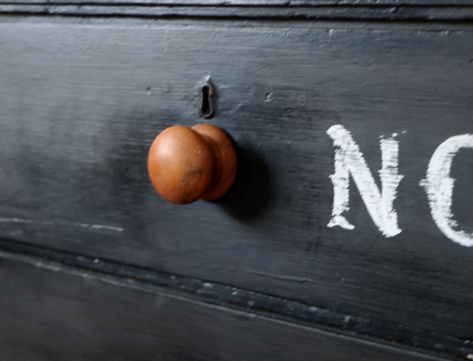 photo for sale A Lovely Victorian Painted Pine Chest, Hand Sign Written Bluecoat School, Liverpool.