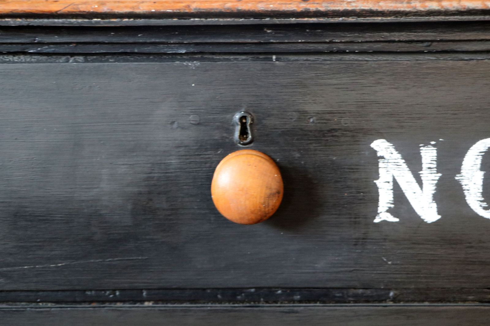 photo buy A Lovely Victorian Painted Pine Chest, Hand Sign Written Bluecoat School, Liverpool.