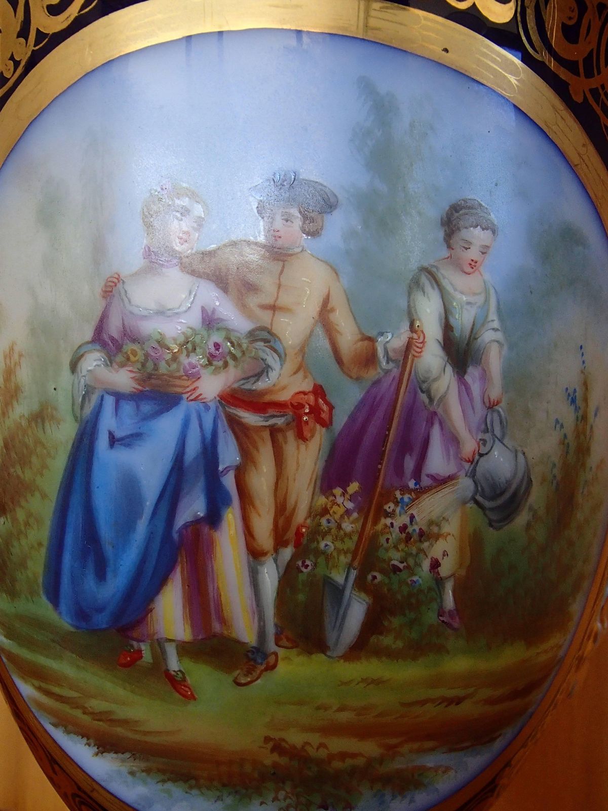 Napoleon III Amphora Shaped Porcelain Sèvre Vase With Bronze Parts photo vinterior