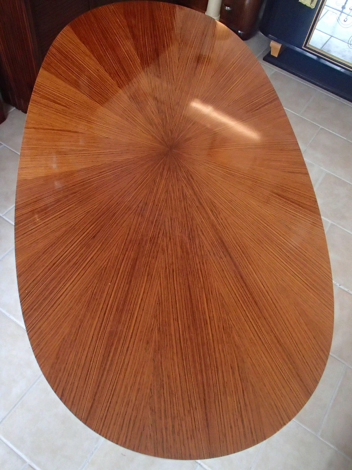 Italian Mid Century Dining Table Rosewood Brass Black Legs By Silvio Cavatorta photo Furniture