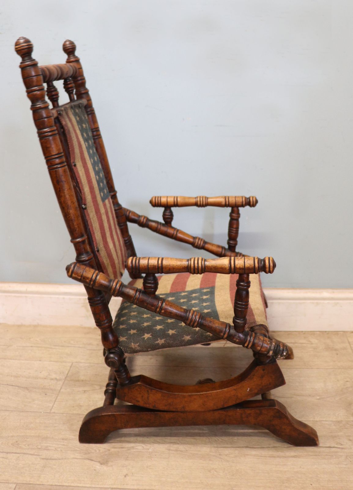 Furniture An Absolutely Lovely, Charming Late 19th Century American Child’s Rocking Chair. photo