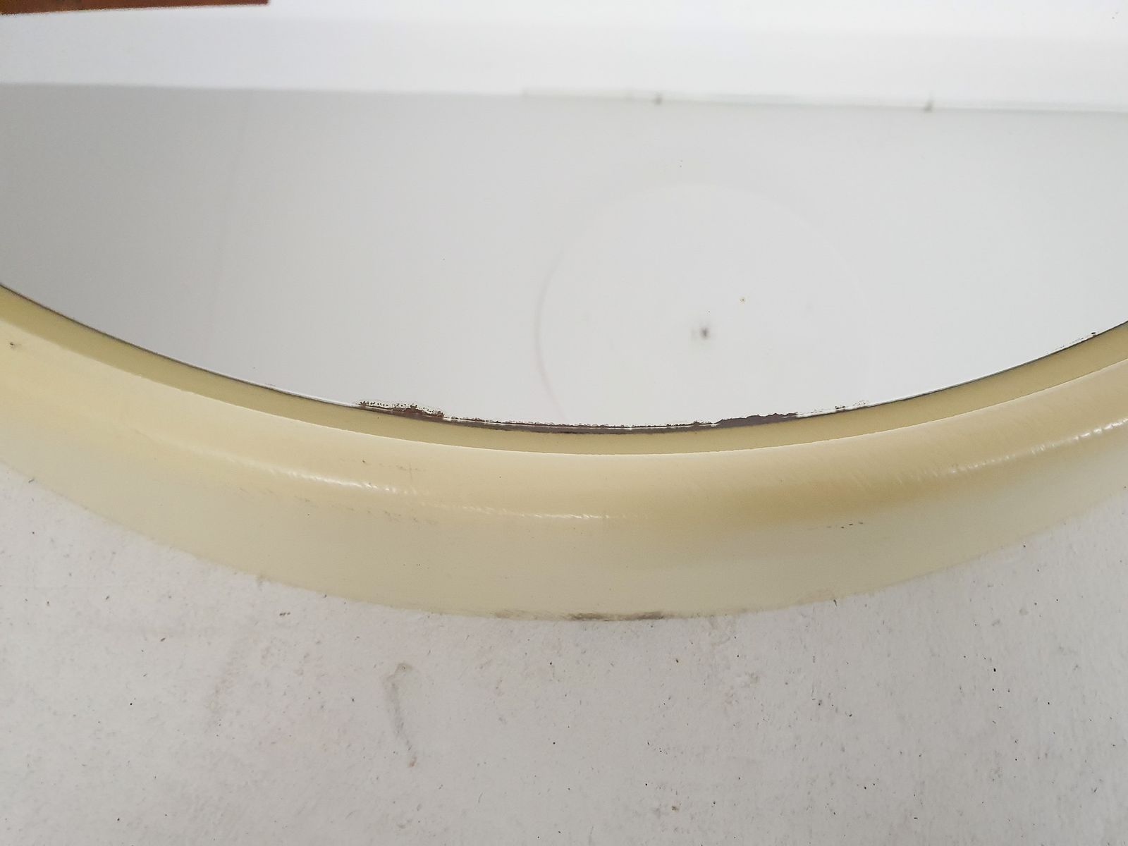 Mid Century Round Polyester Mirror, The Netherlands 1960's photo buy