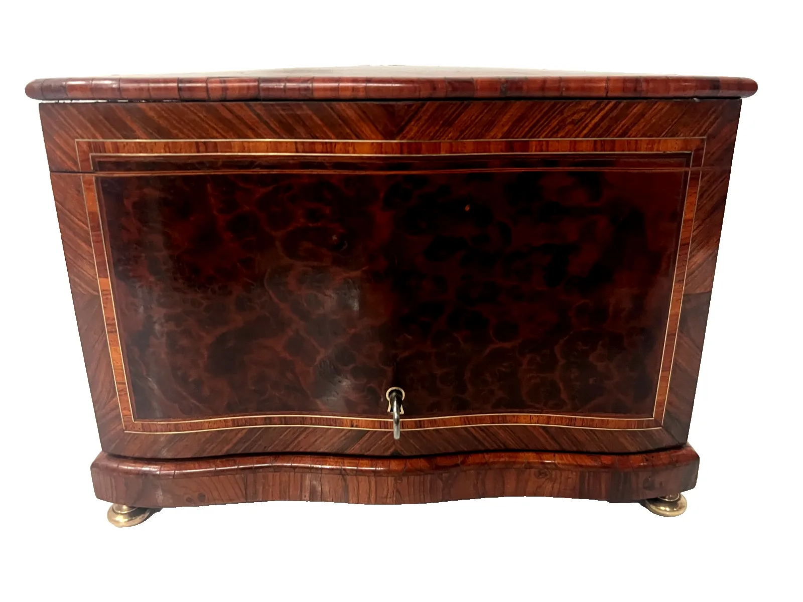 photo vinterior 19th Century Cigar Box In Thuya Burl And Rosewood