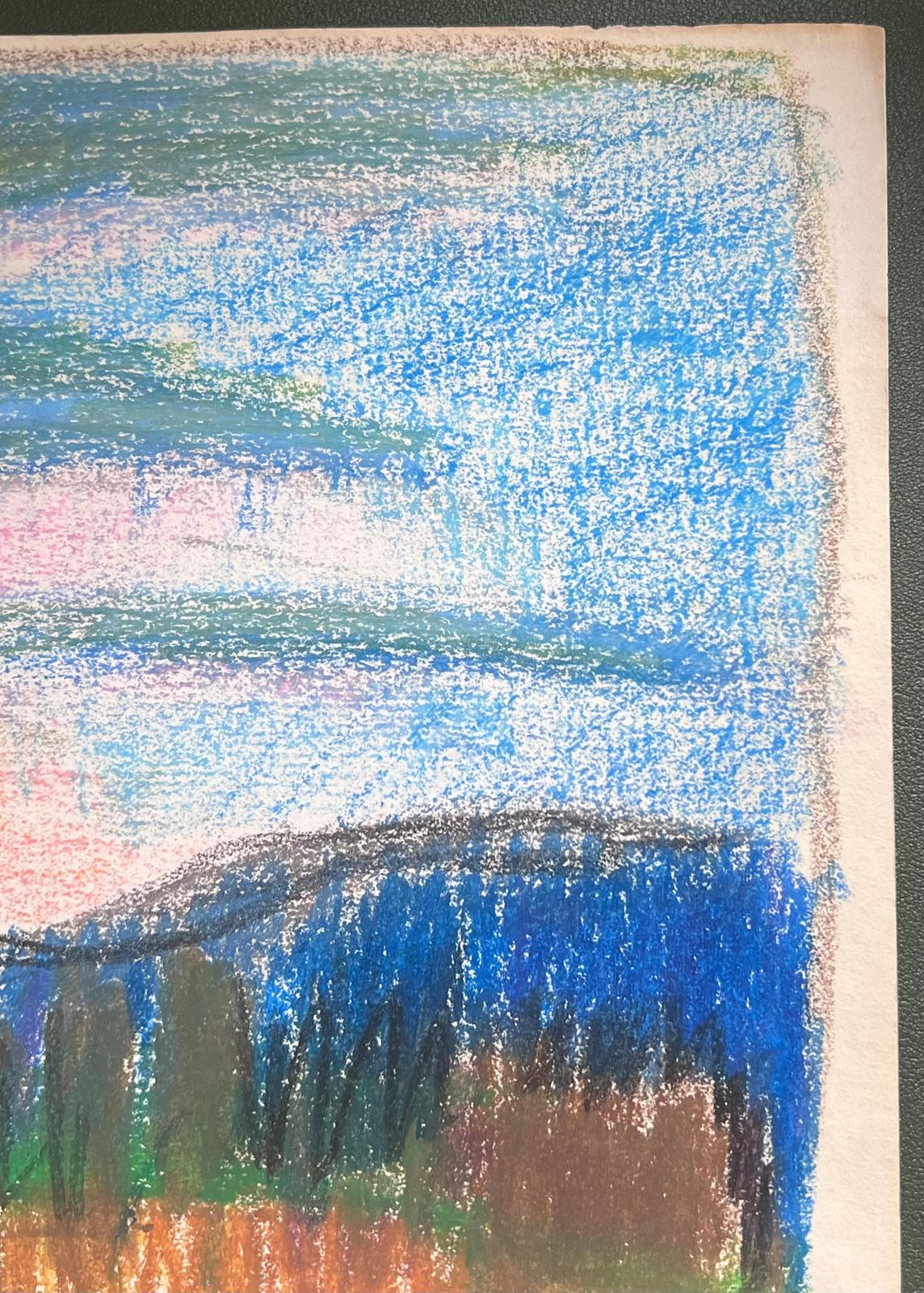 Akos Biro 20th Century French Expressionist Sunrise Peering Through The Sky Over Meadows photo for sale