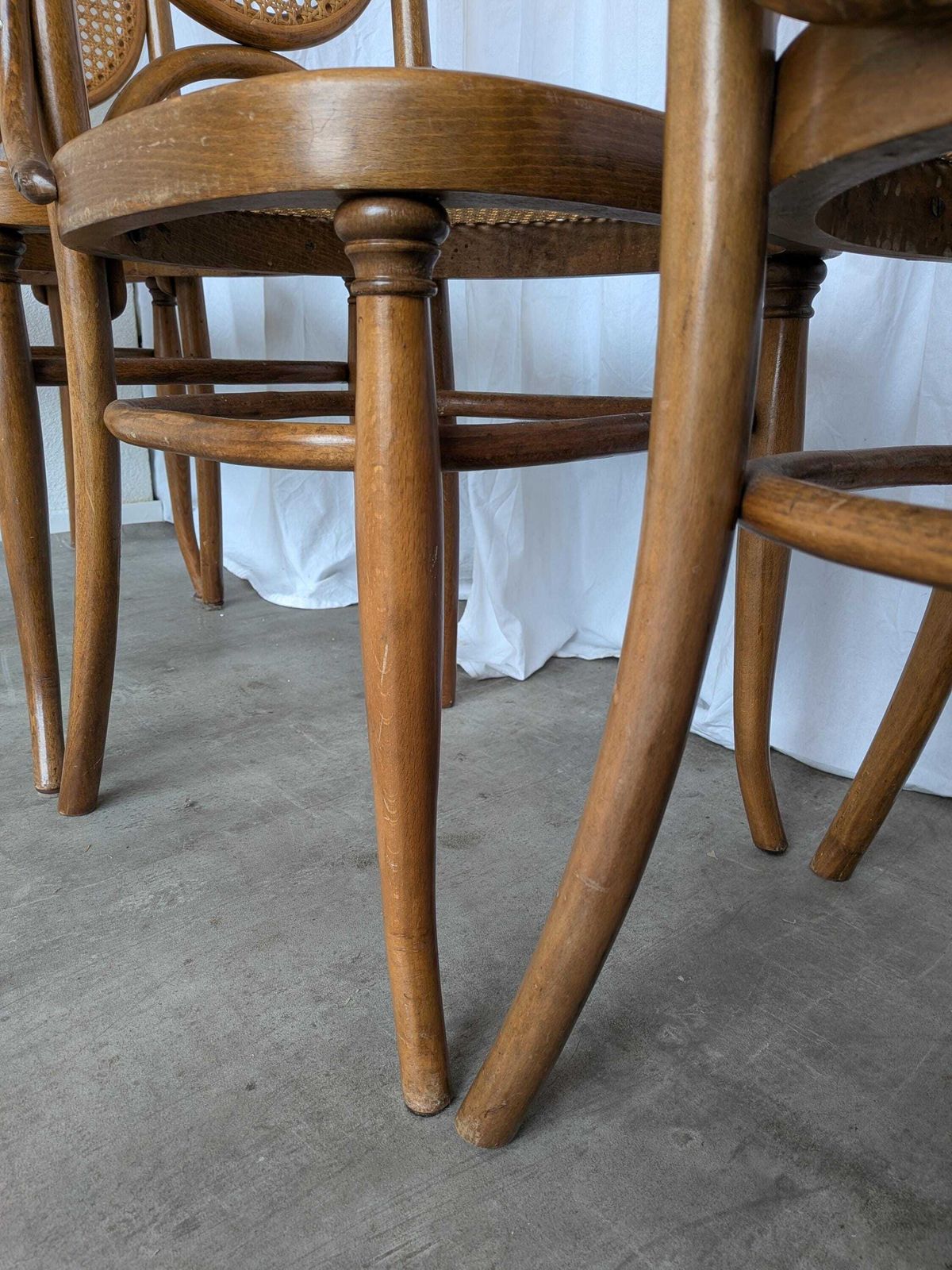 Vintage Bentwood Cane Dining Chair, Thonet Style, 1970s Yugoslavia photo vintage