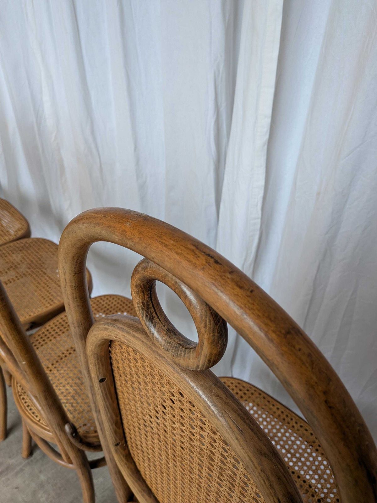 308.0 Vintage Bentwood Cane Dining Chair, Thonet Style, 1970s Yugoslavia photo