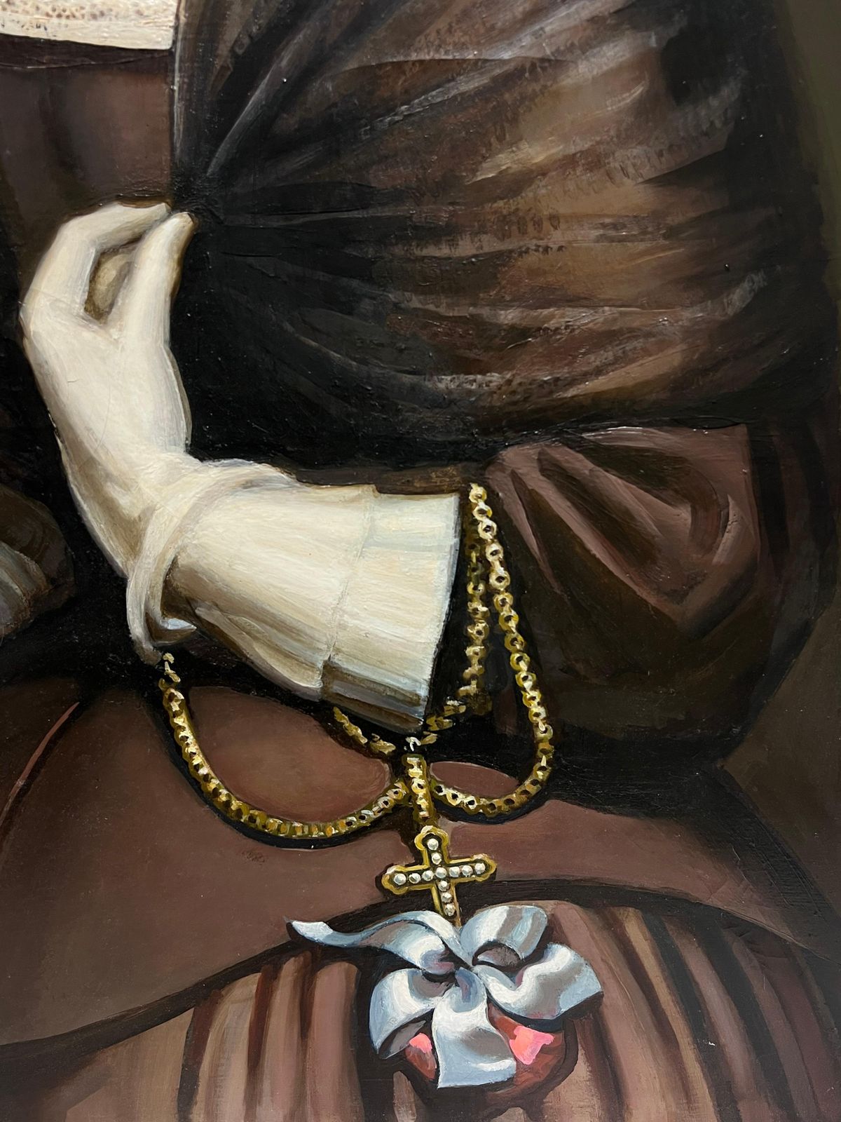 Fine Large Oil Painting Portrait Of The Lady With The Fan Diego Velazquez photo Art