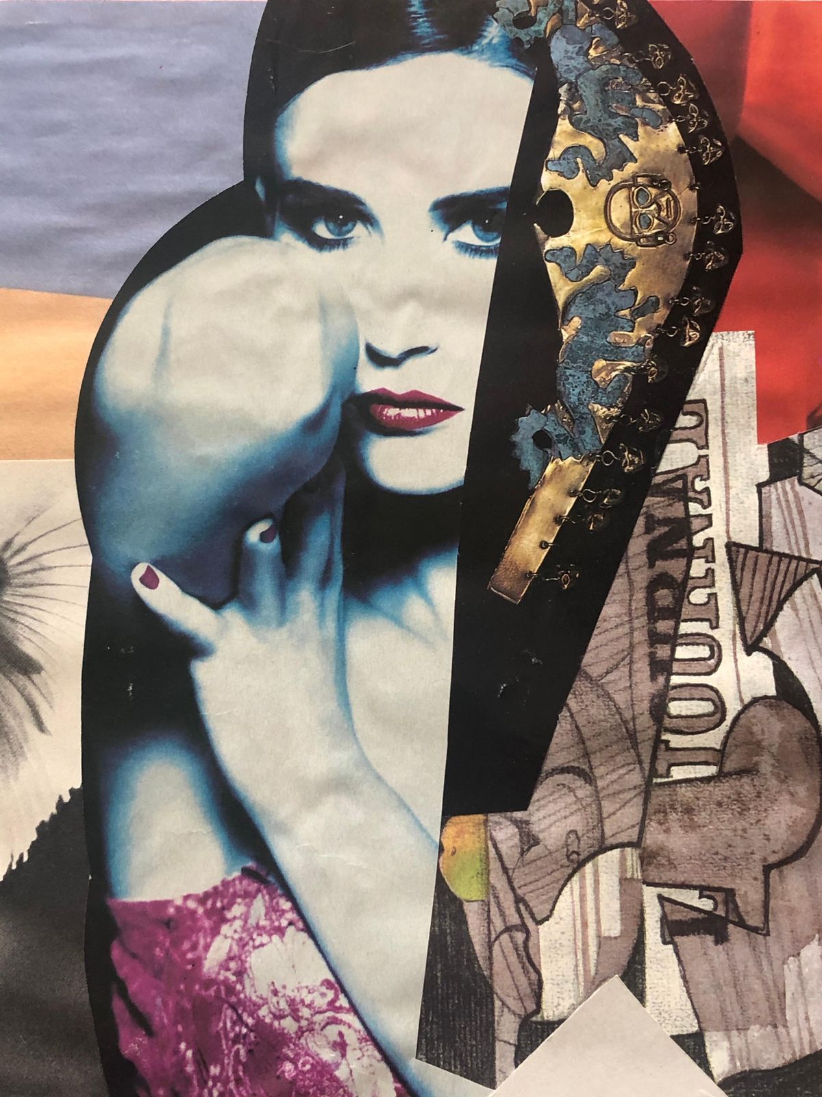 Bernard Herzog 20th Paris School Collage Cutout Artwork Wonderful Interior Design Options! 20th Century photo furniture