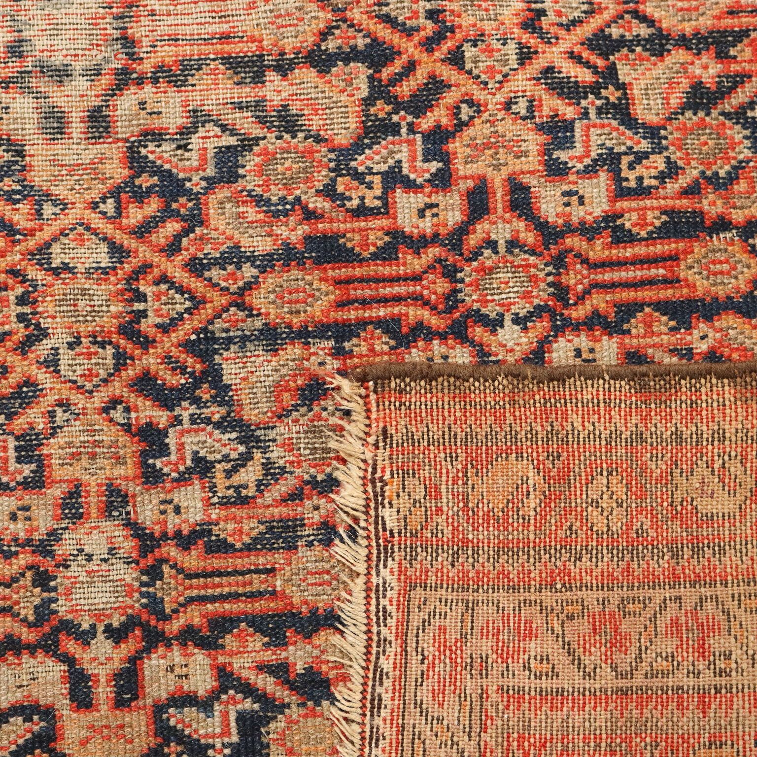 photo furniture Antique Asian Carpet Cotton Wool Extra Thin Knot 71 X 51 In