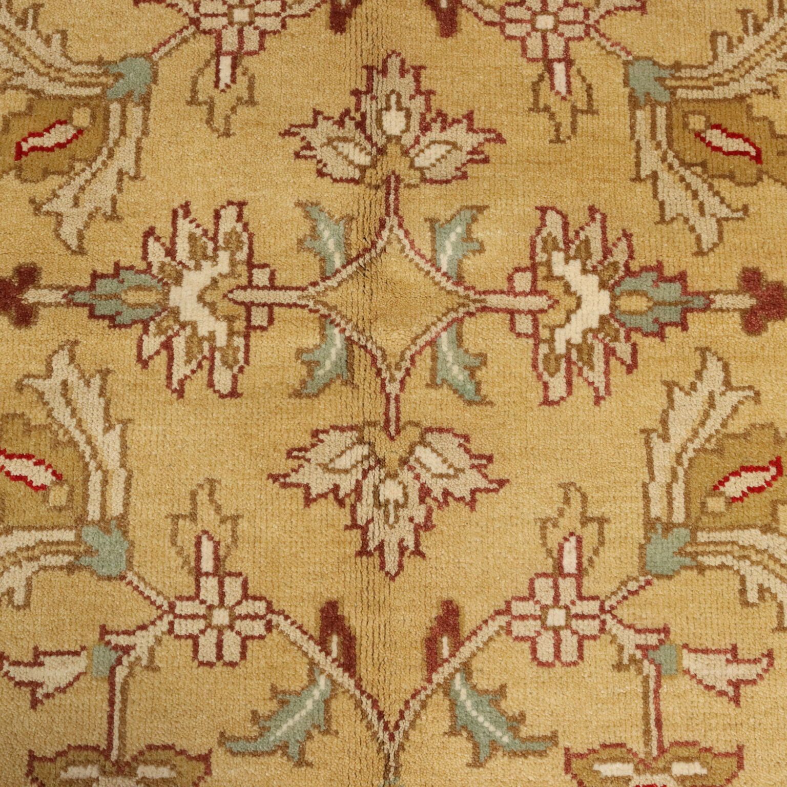 Antique Ziegler Carpet Cotton Heavy Knot India 88 X 59 In photo 440.0