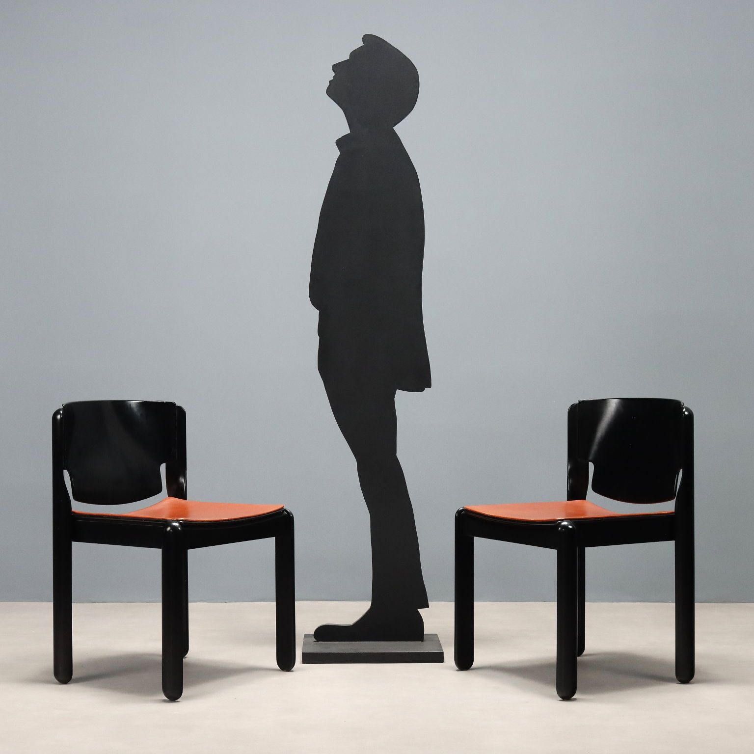 Cassina 122 Chairs Vintage Design Vico Magistretti Italy 1960s 1970s photo for sale