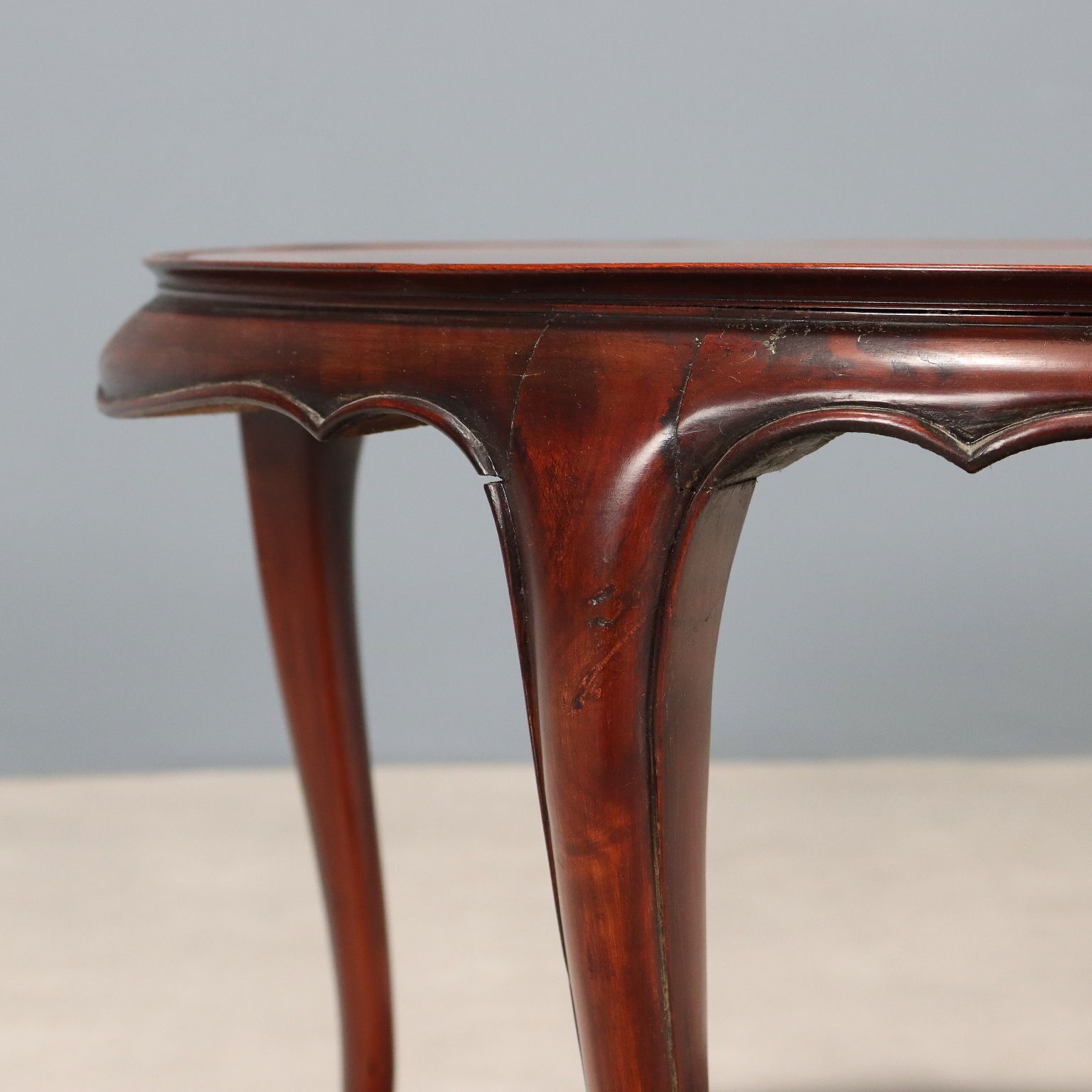 Antique Coffee Table Mahogany Opaline Glass Italy XX Century photo Furniture