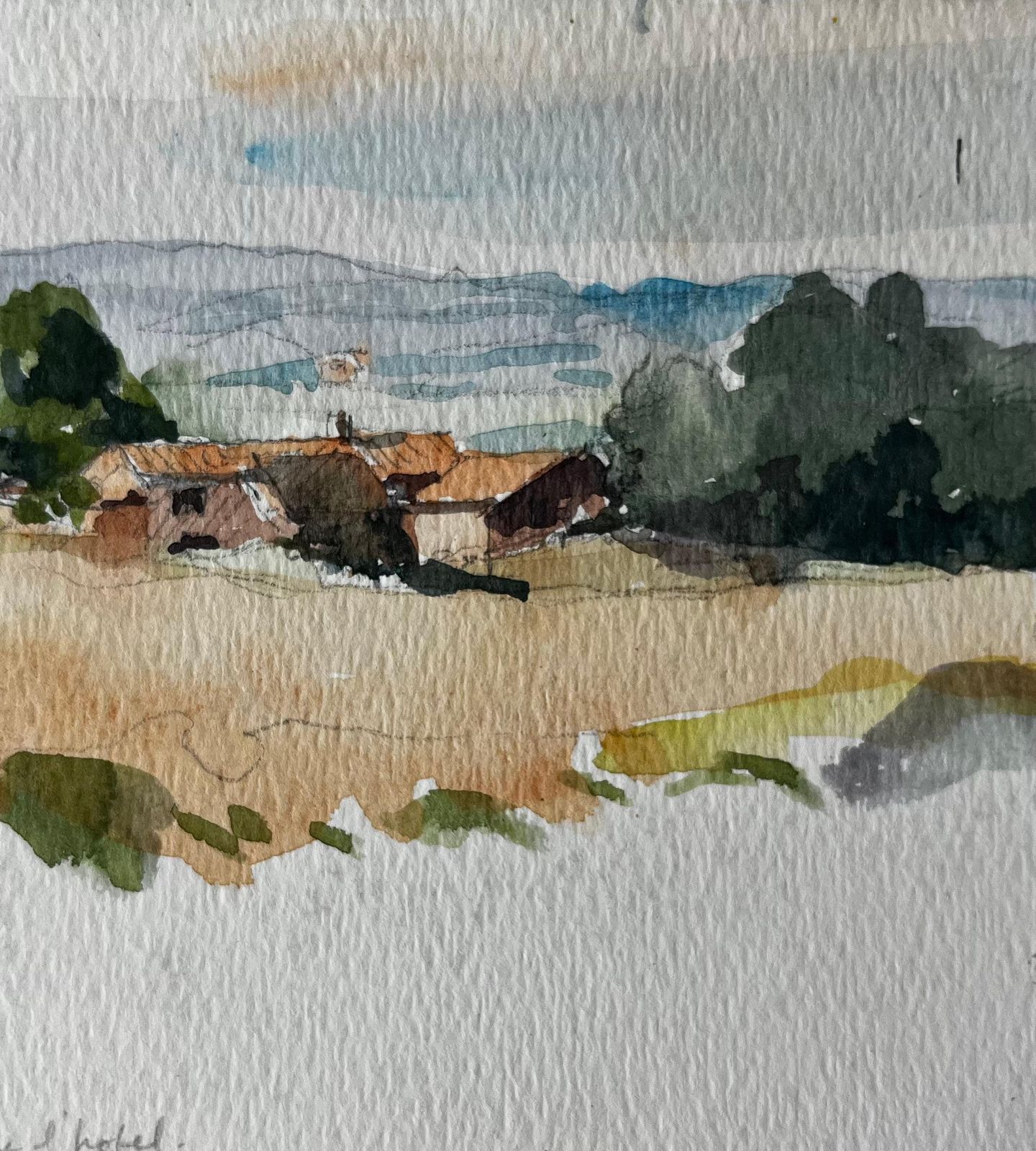 Pierre Neveu Apt Provençal Countryside Landscape Watercolour French Post Impressionist photo 375.0