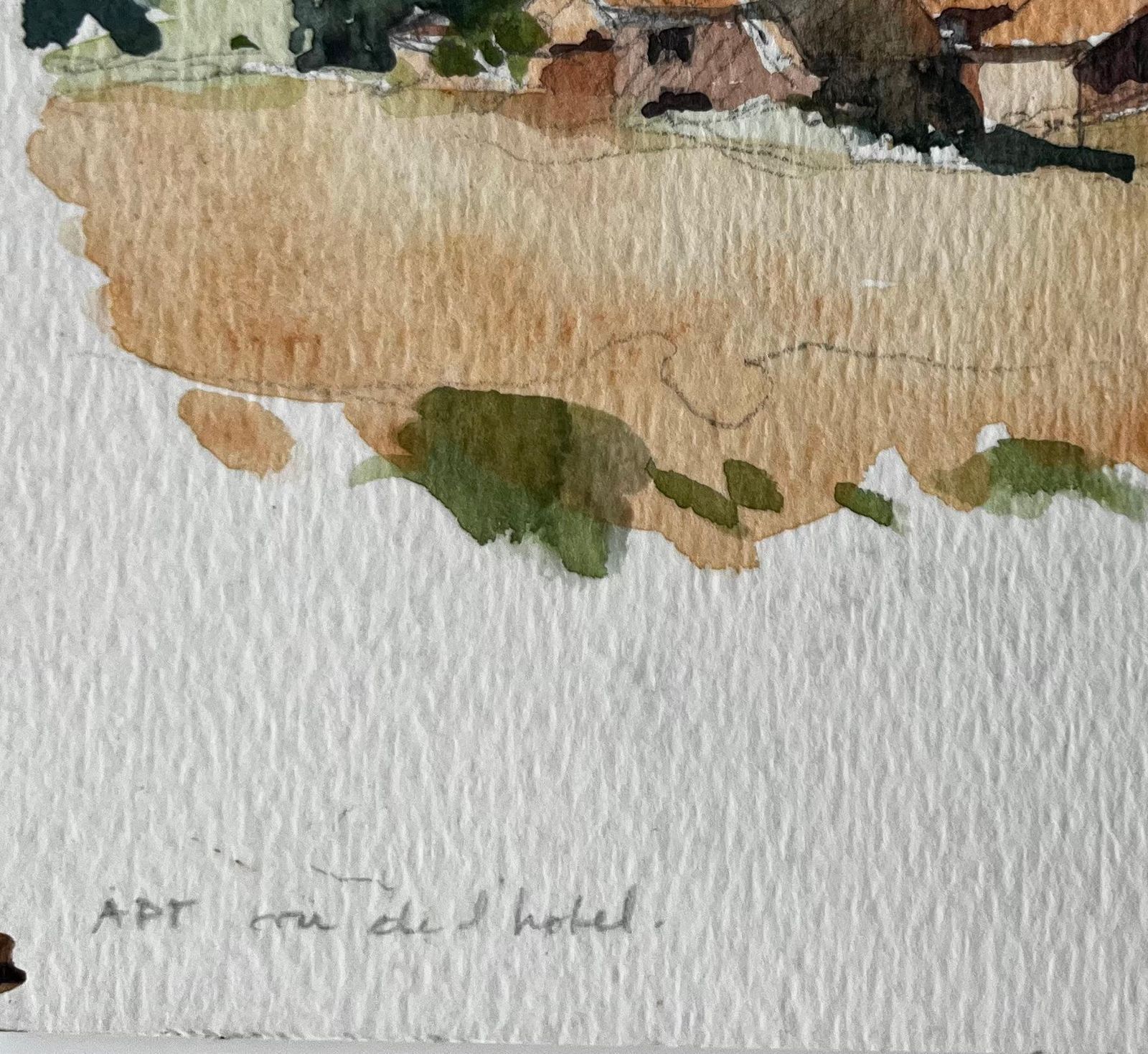 Pierre Neveu Apt Provençal Countryside Landscape Watercolour French Post Impressionist photo vinterior