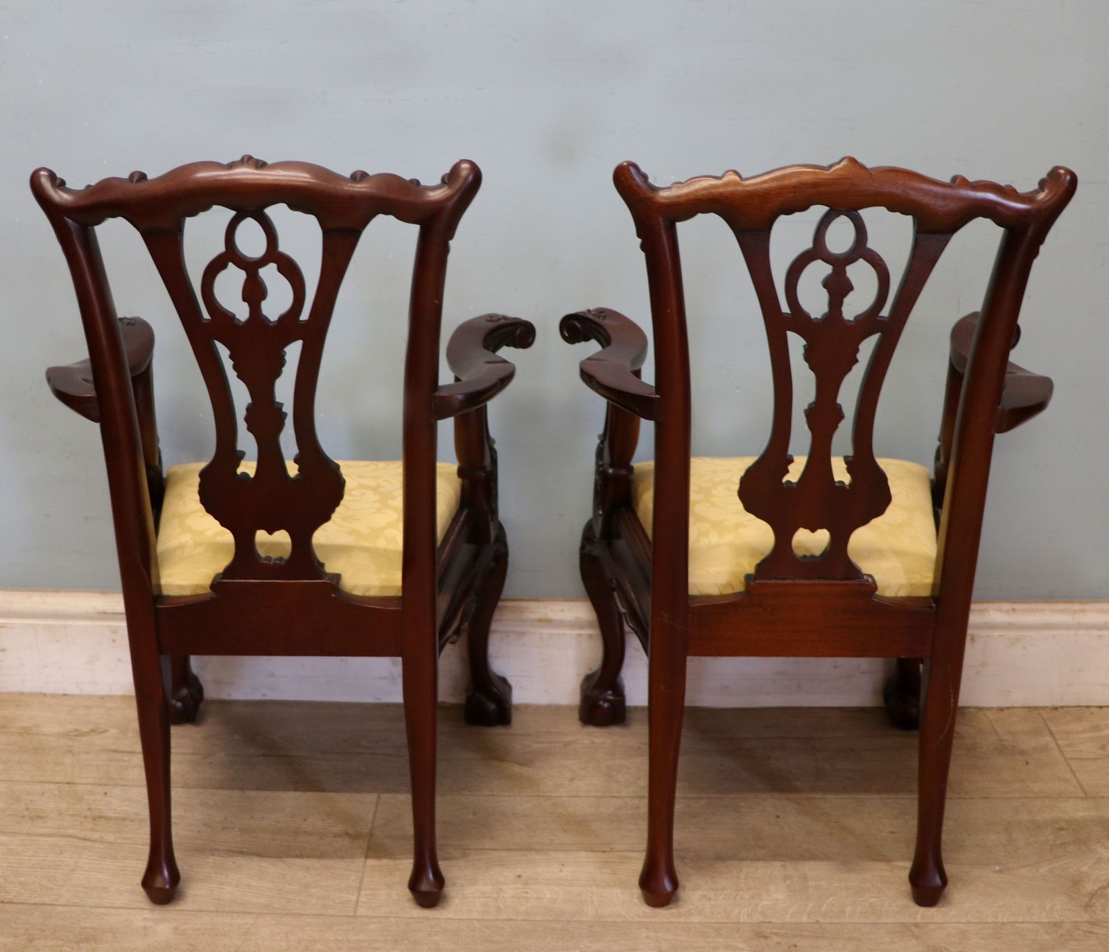 An Absolutely Charming Pair Of Nice Quality Georgian Revival Style Children’s Open Arm Or Carver Chairs. photo buy