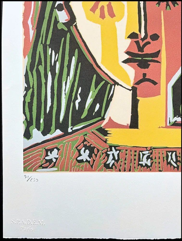 After Pablo Picasso, Cubist Portrait Of A Woman, Print photo furniture
