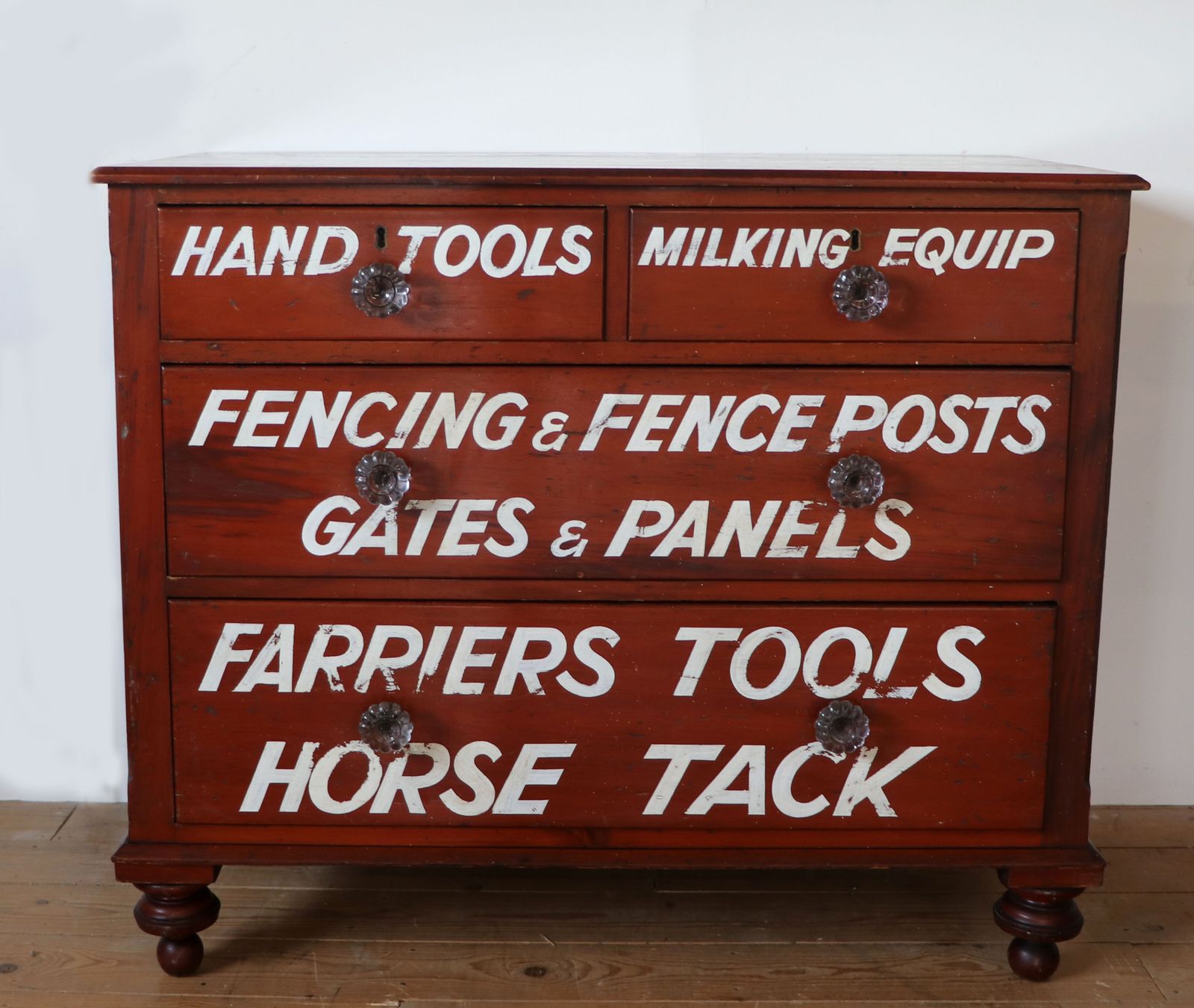 A Lovely Victorian Painted Pine Chest Of Four Drawers,  Sign Written For The Smiths Agricultural Merchants Of Stafford. photo Furniture