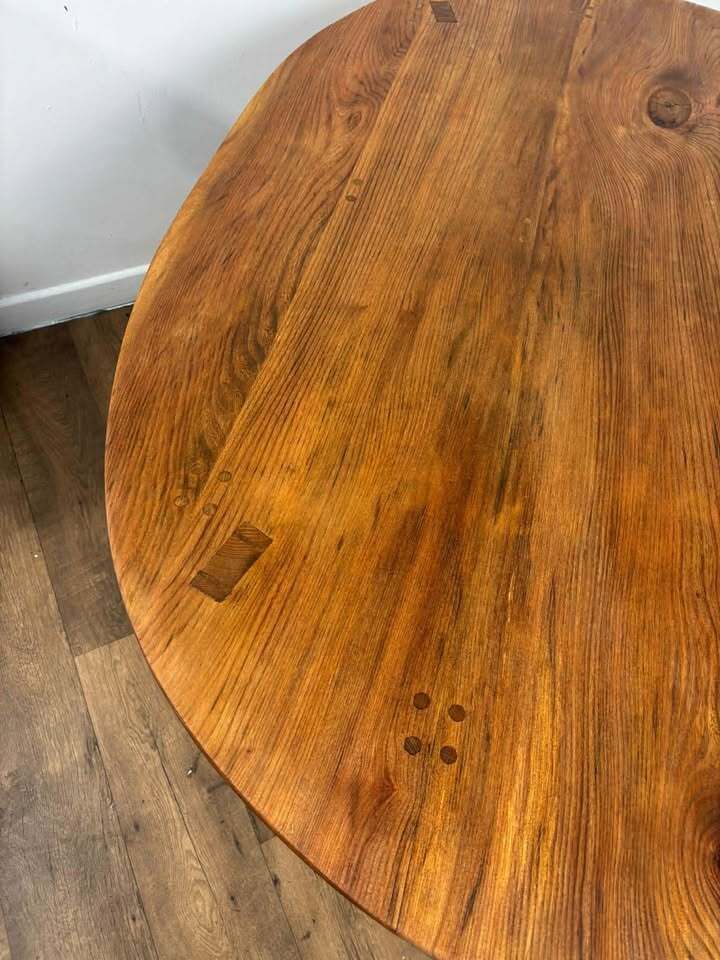 Custom Made Oval Elm Dining Table photo Furniture