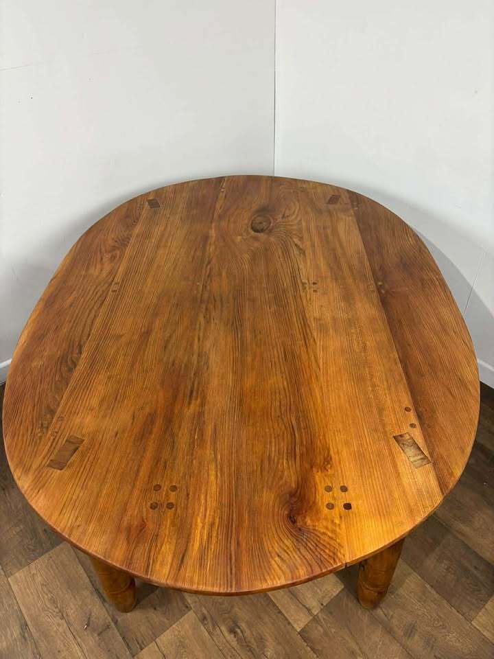 Custom Made Oval Elm Dining Table photo 599.0
