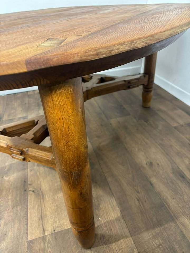 Custom Made Oval Elm Dining Table photo buy