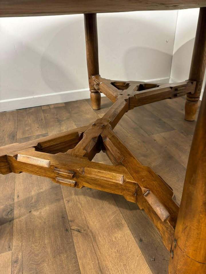 Furniture Custom Made Oval Elm Dining Table photo