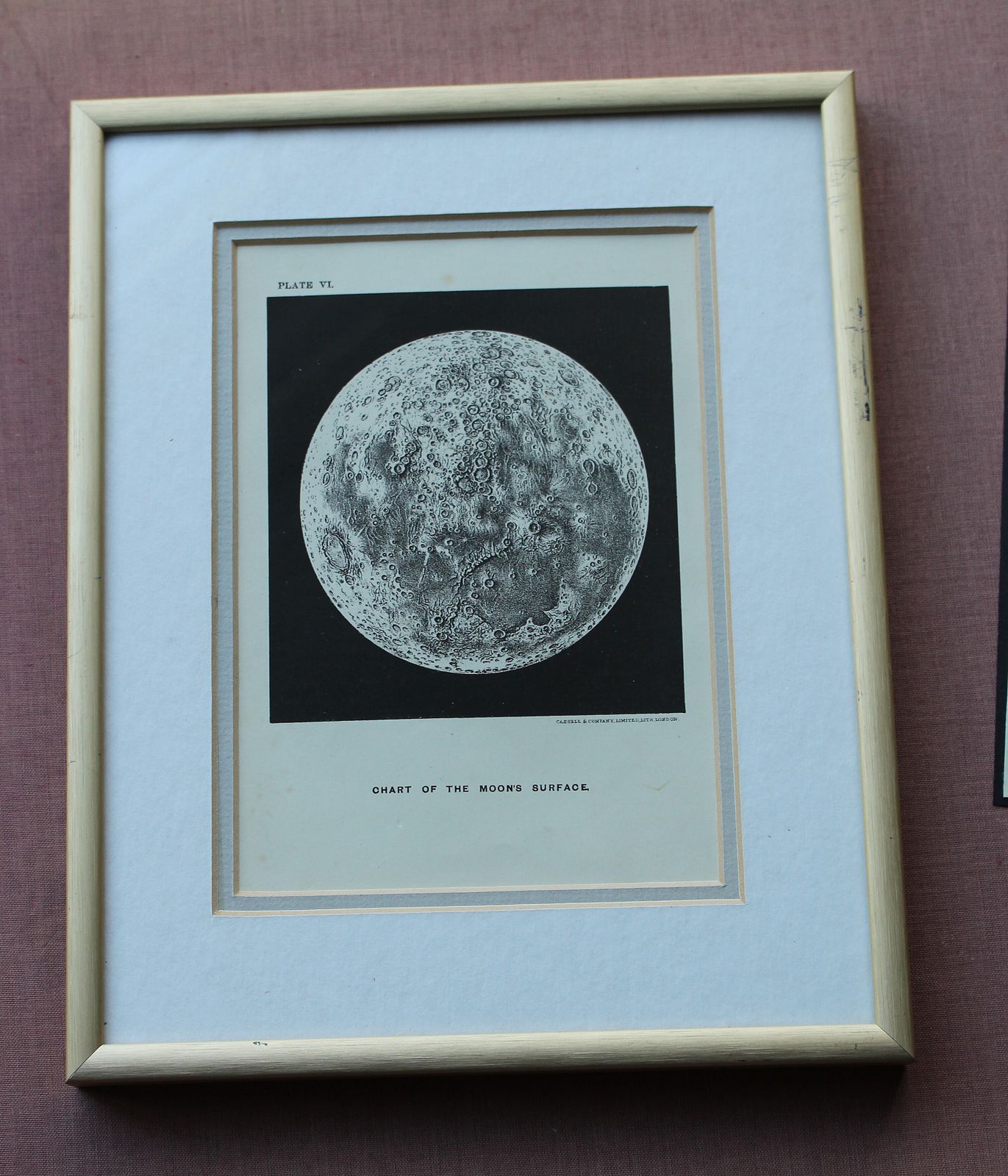 Chart Of The Moon's Surface C1897