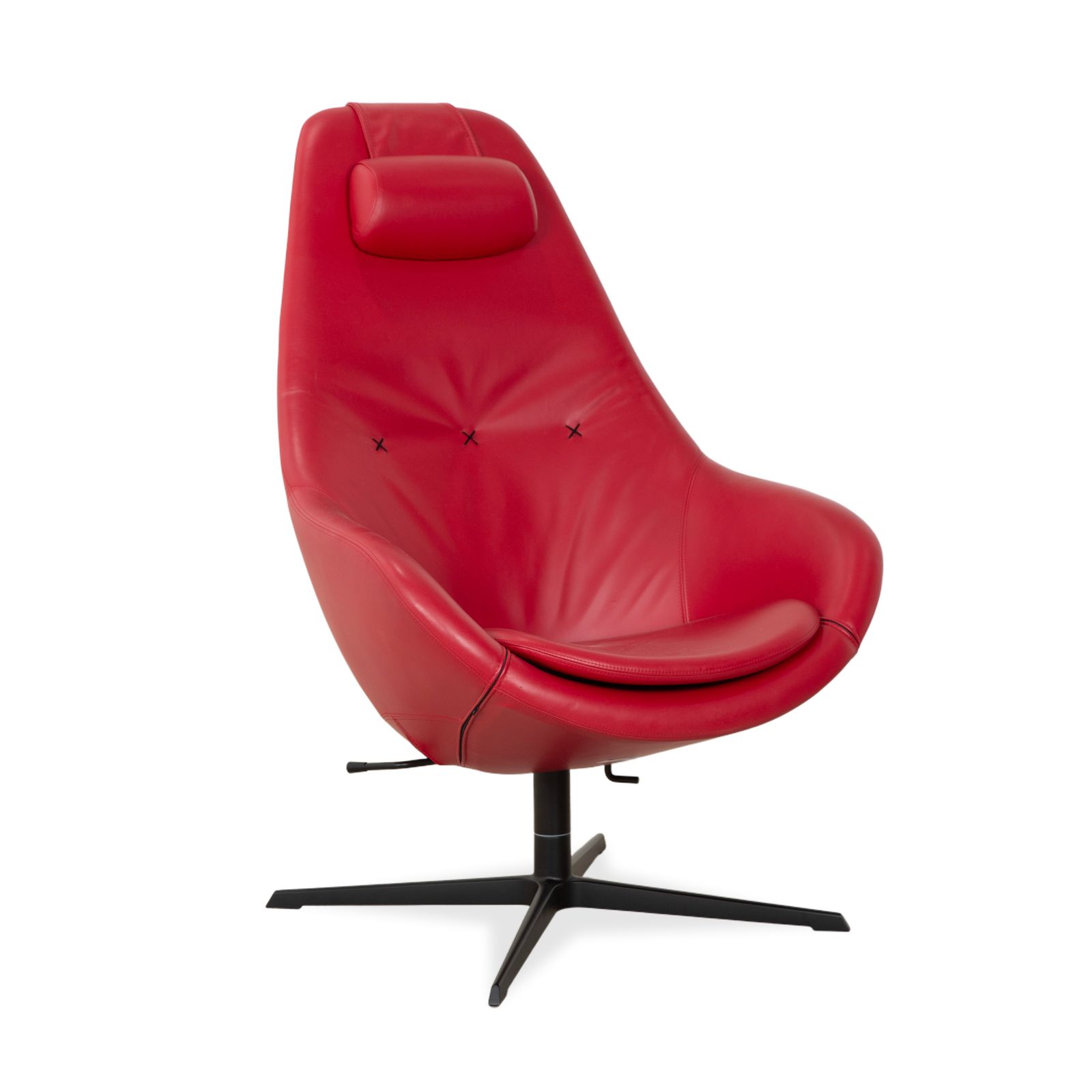 Varier Cocoon, fauteuil en cuir rouge photo Mobilier