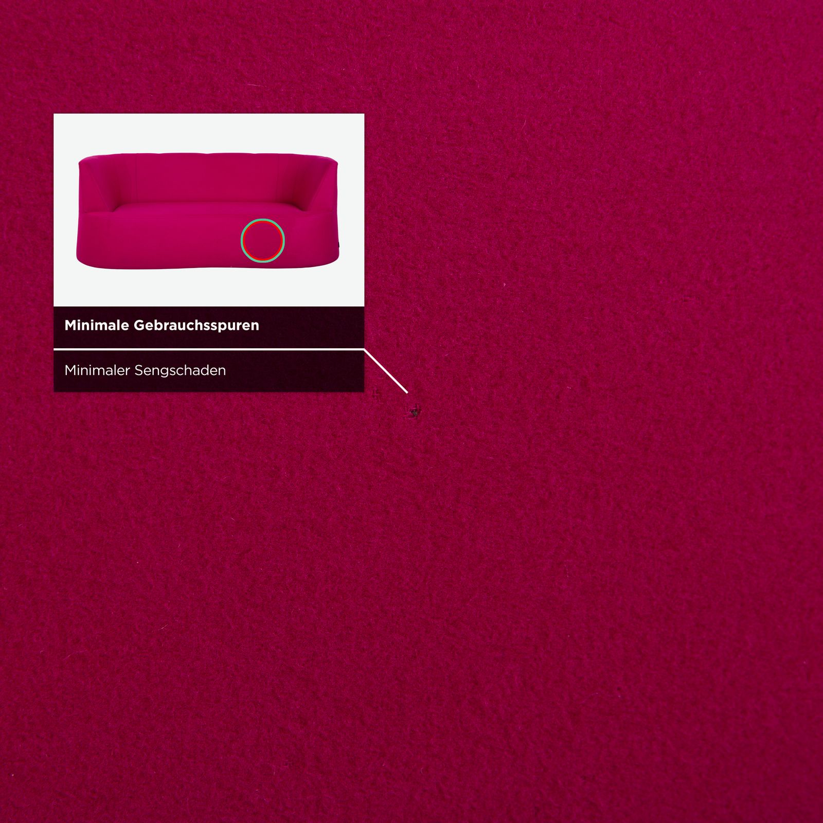 Brühl Powder Stof Tweezitter Roze Magenta Bank photo vintage