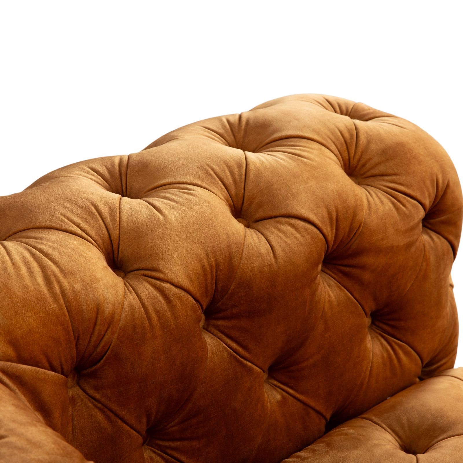Chesterfield Fabric Armchair, Gold, Yellow, Ochre, Kare Design photo vinterior