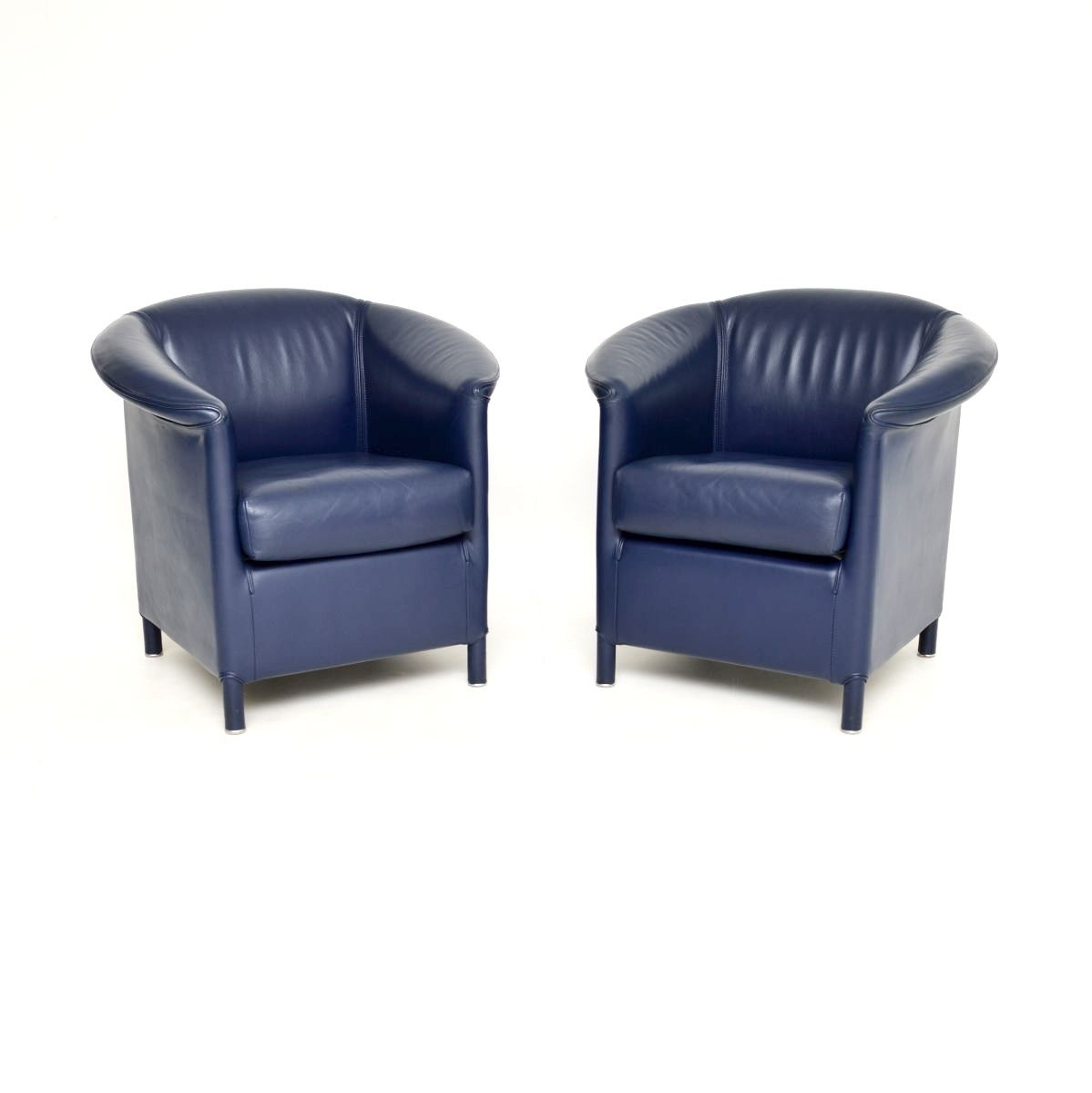 Pair Of Vintage Leather Armchairs By Wittmann