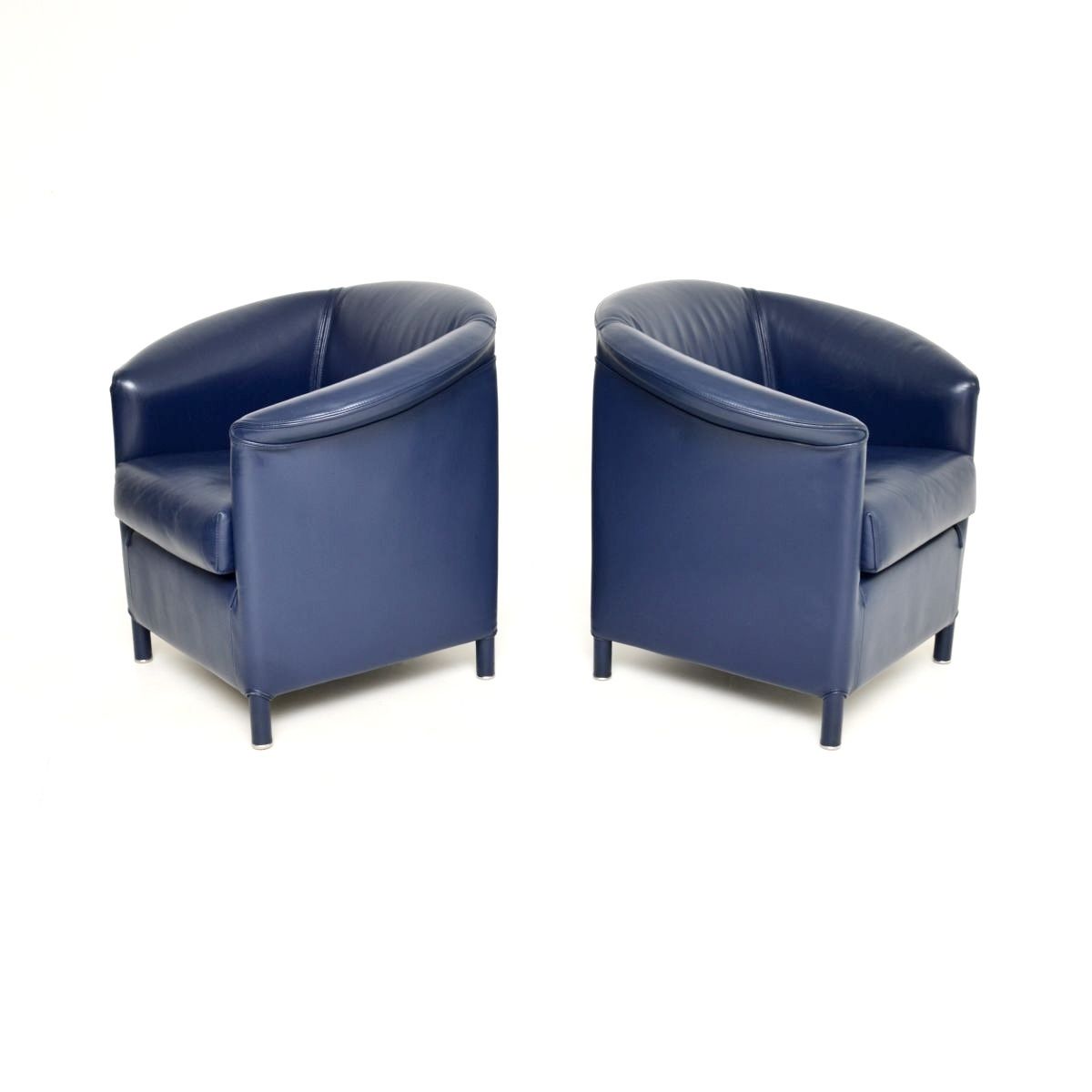 Pair Of Vintage Leather Armchairs By Wittmann photo vinterior