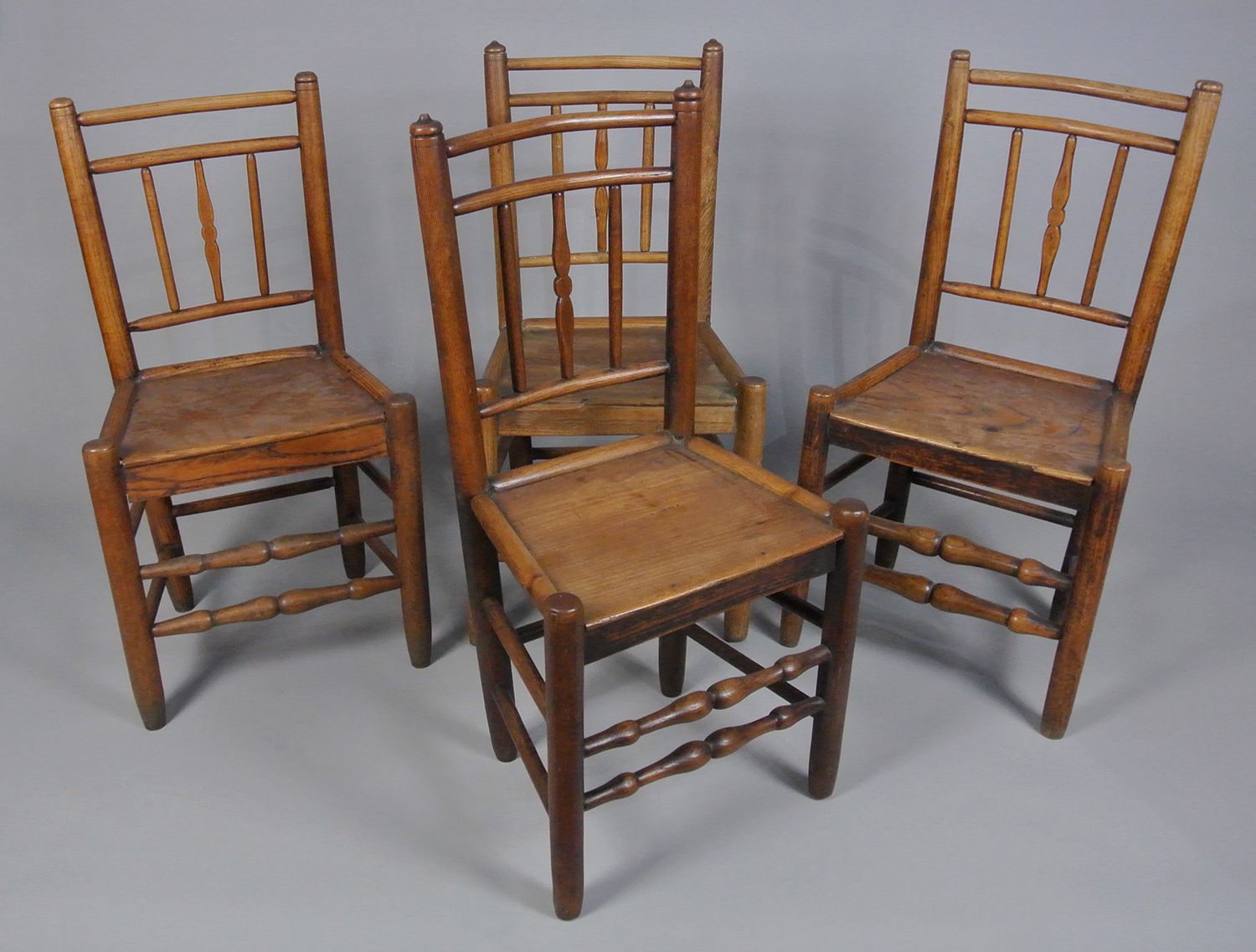 Good Set Of Four Shropshire Farmhouse Chairs C.1800