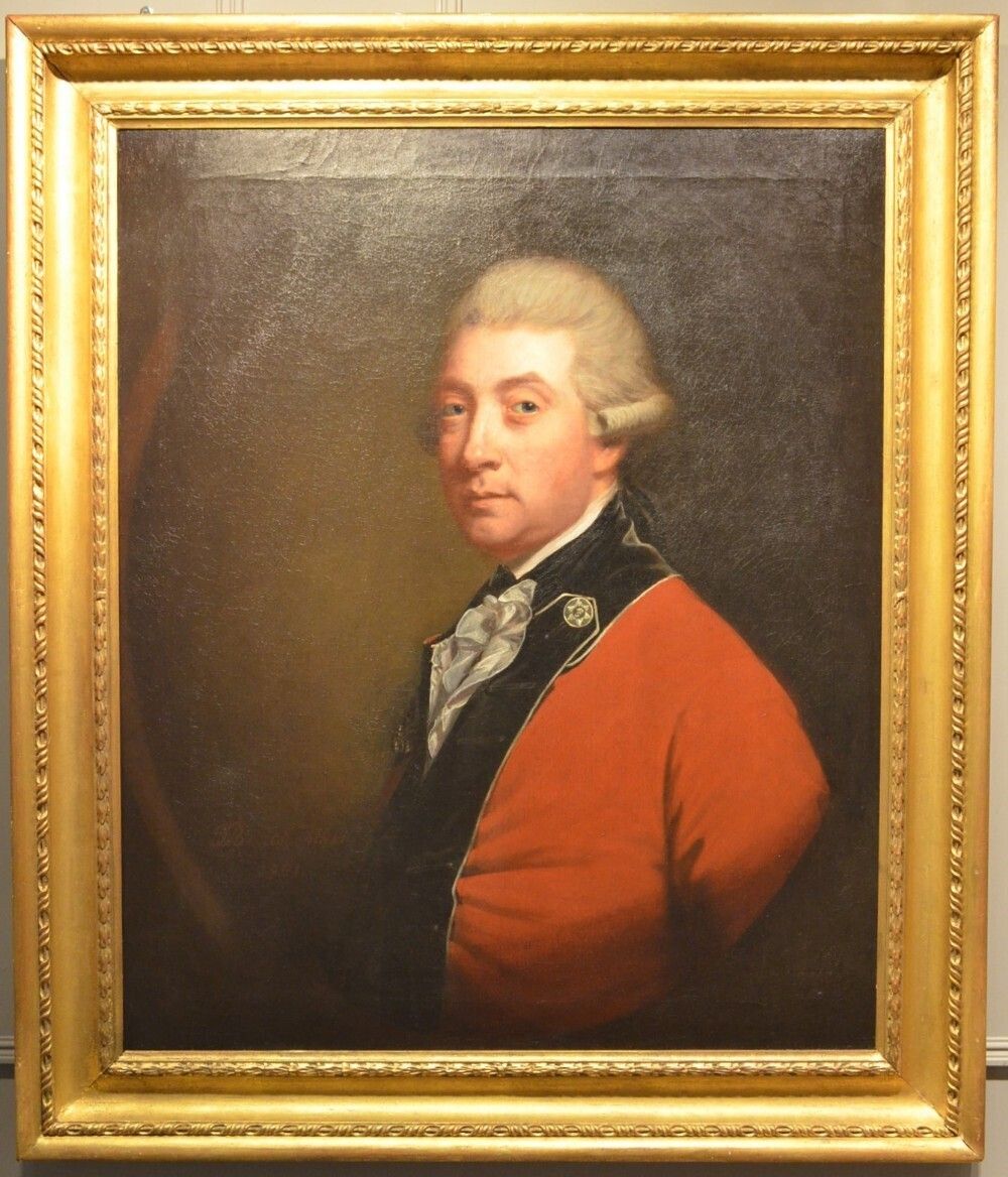 Superb 18th Century Portrait Of Alexander Popham By Thomas Beach Signed