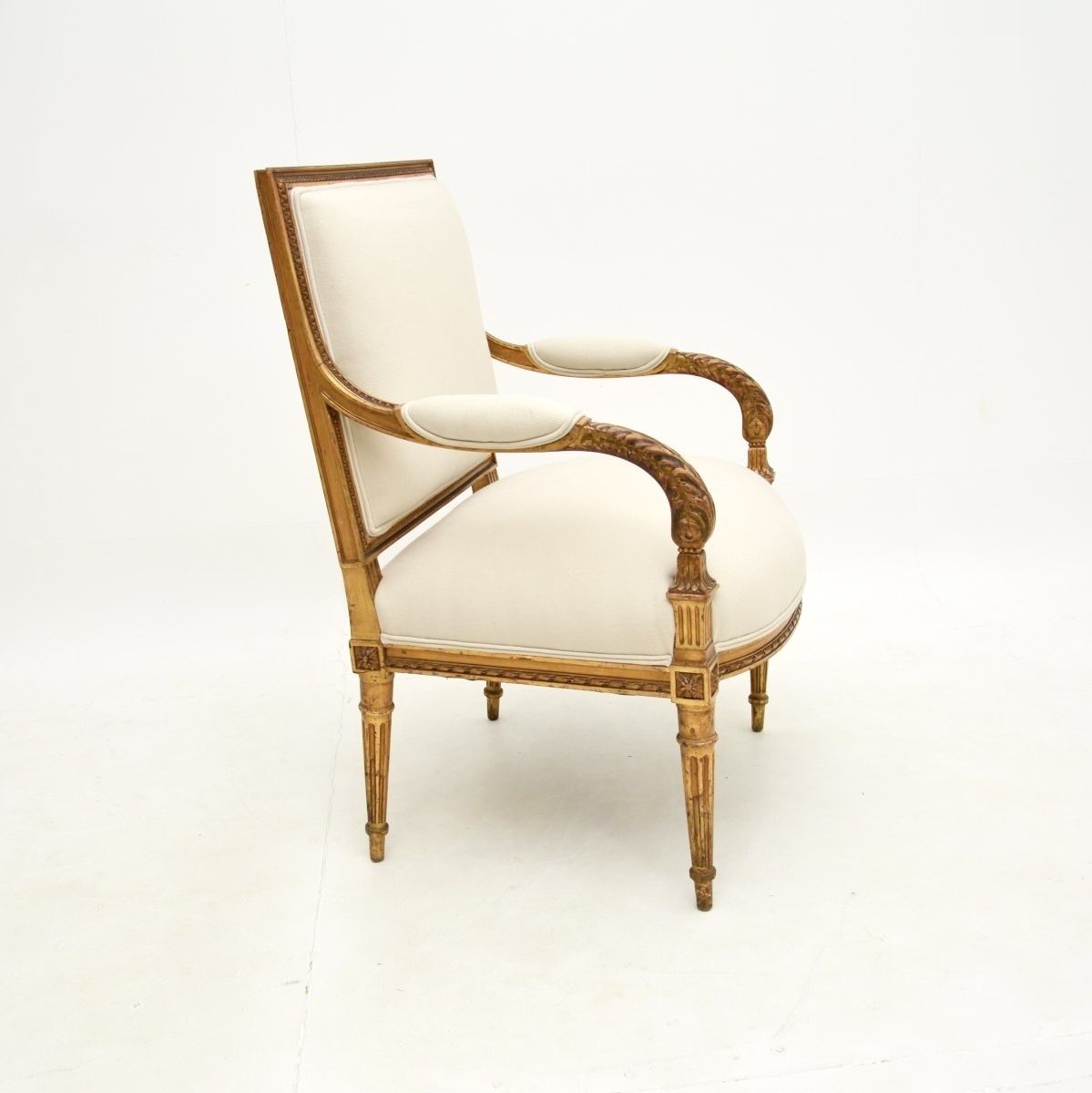 Antique French Carved Gilt Wood Armchair photo Furniture
