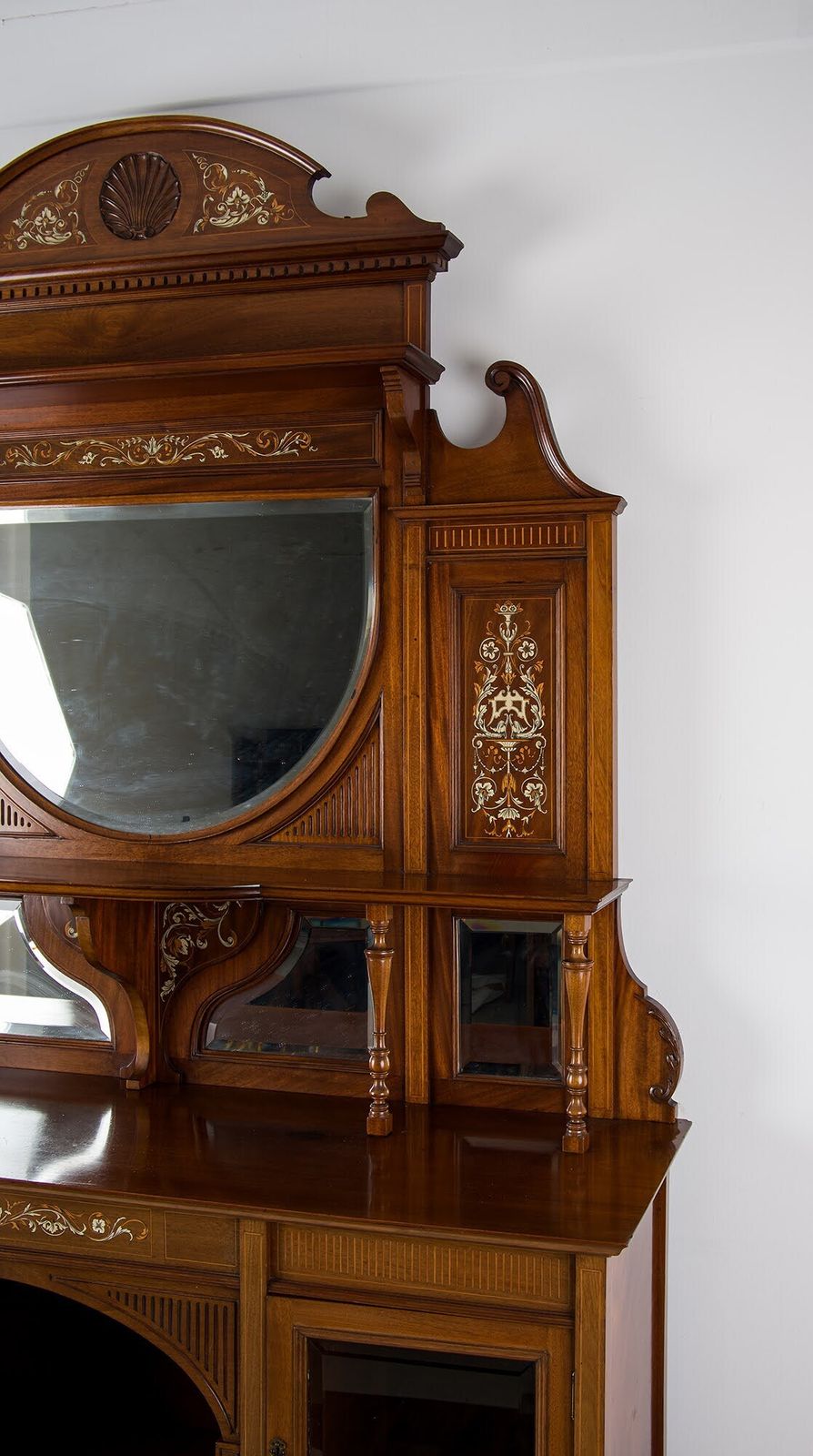 Impressive Victorian Mahogany Inlaid Chiffonier Cabinet   Late 19th Century photo Furniture
