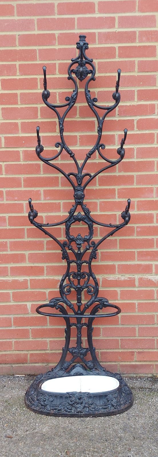 Rare French 19th Century French Cast Iron Hallstand Coat Rack By Corneau Frères