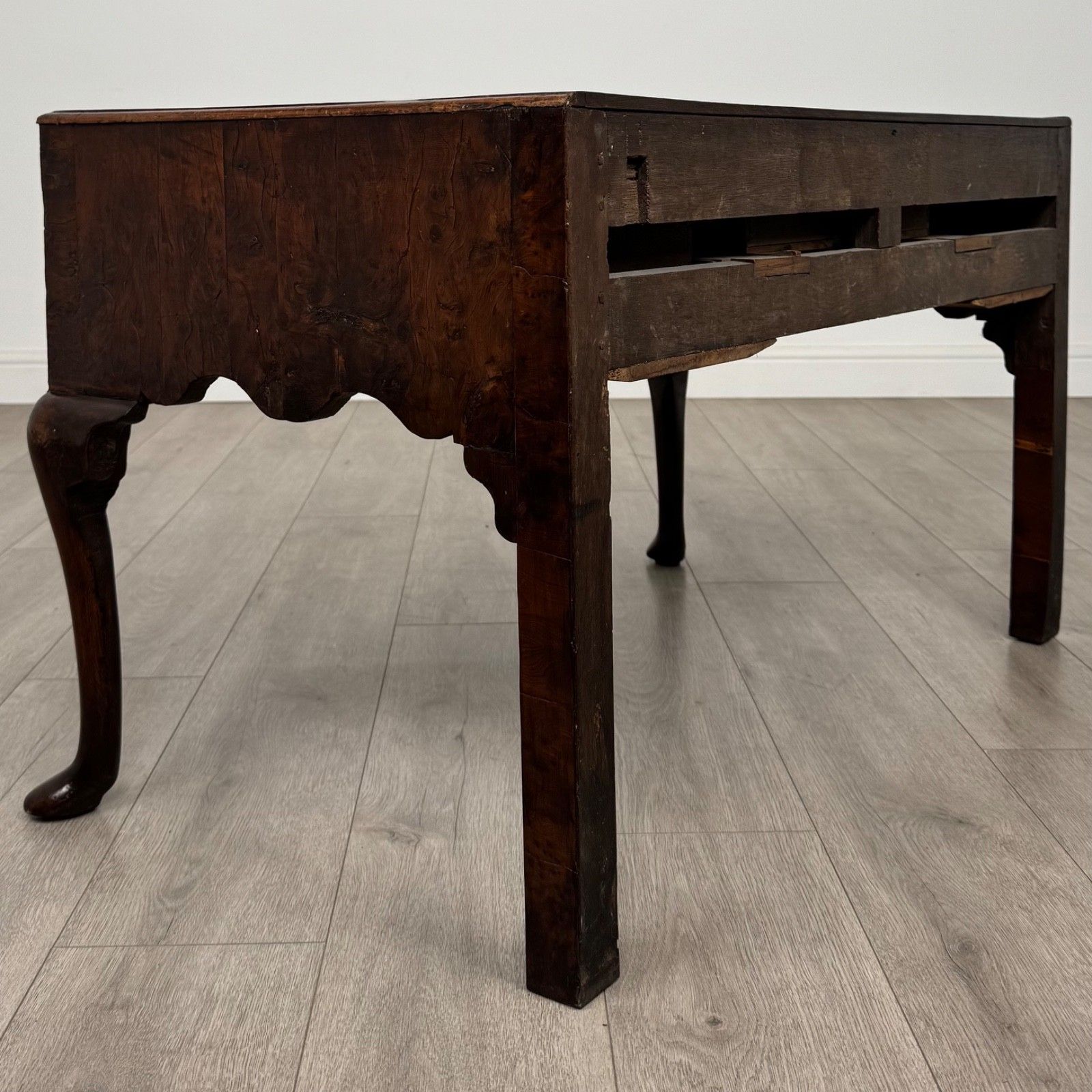 Antique 18th Century Queen Anne Style Low Side Table In Walnut photo Furniture