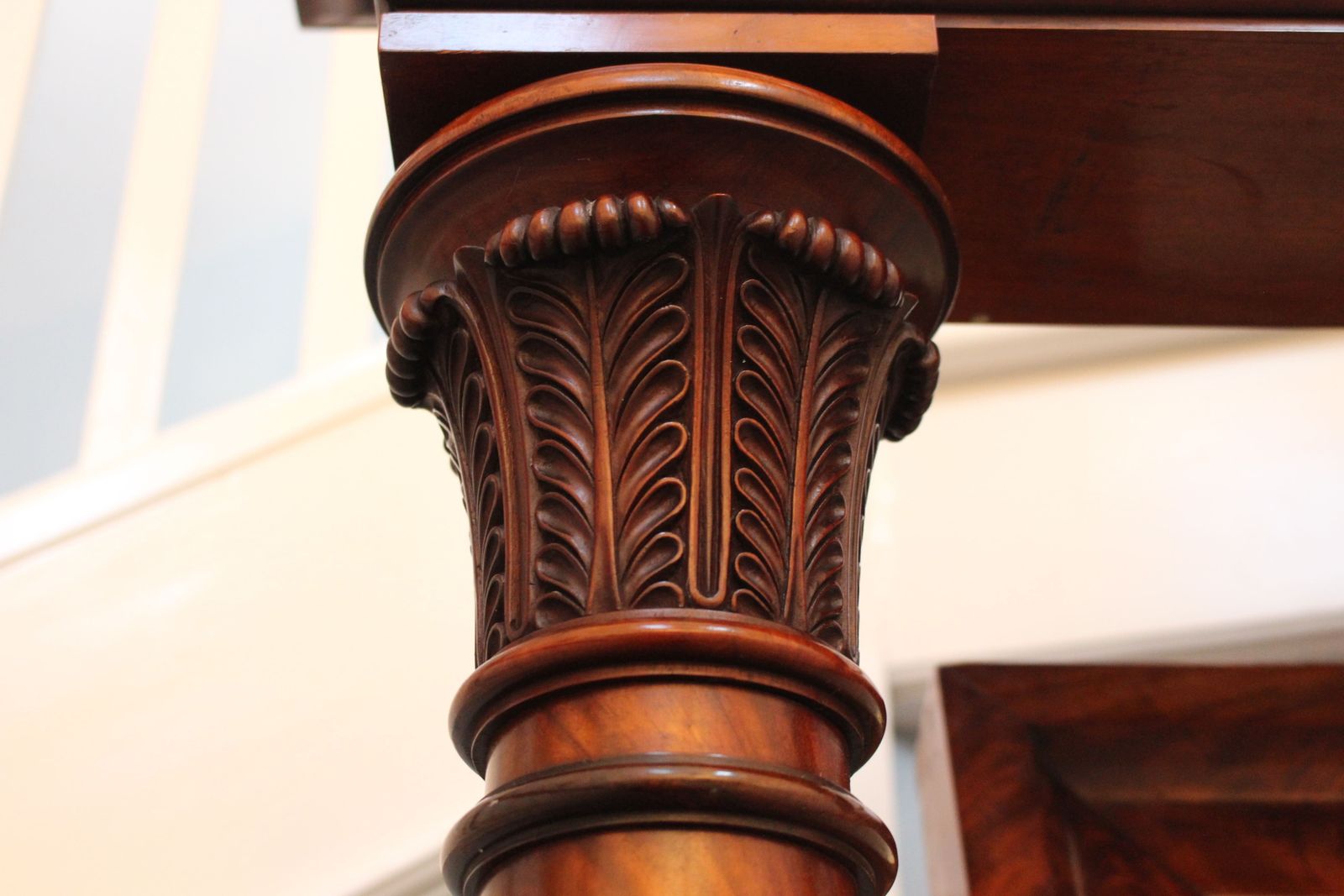 Monumental French 19th Century Flame Mahogany Cheval Mirror photo vinterior