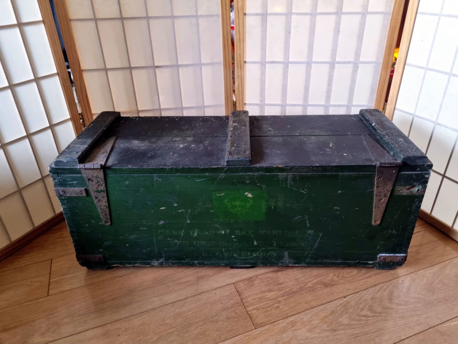 Original Military Equipment Box, Royal Air Force Raf, World War Two British Issue Radio Ammo, Large photo Home Decor