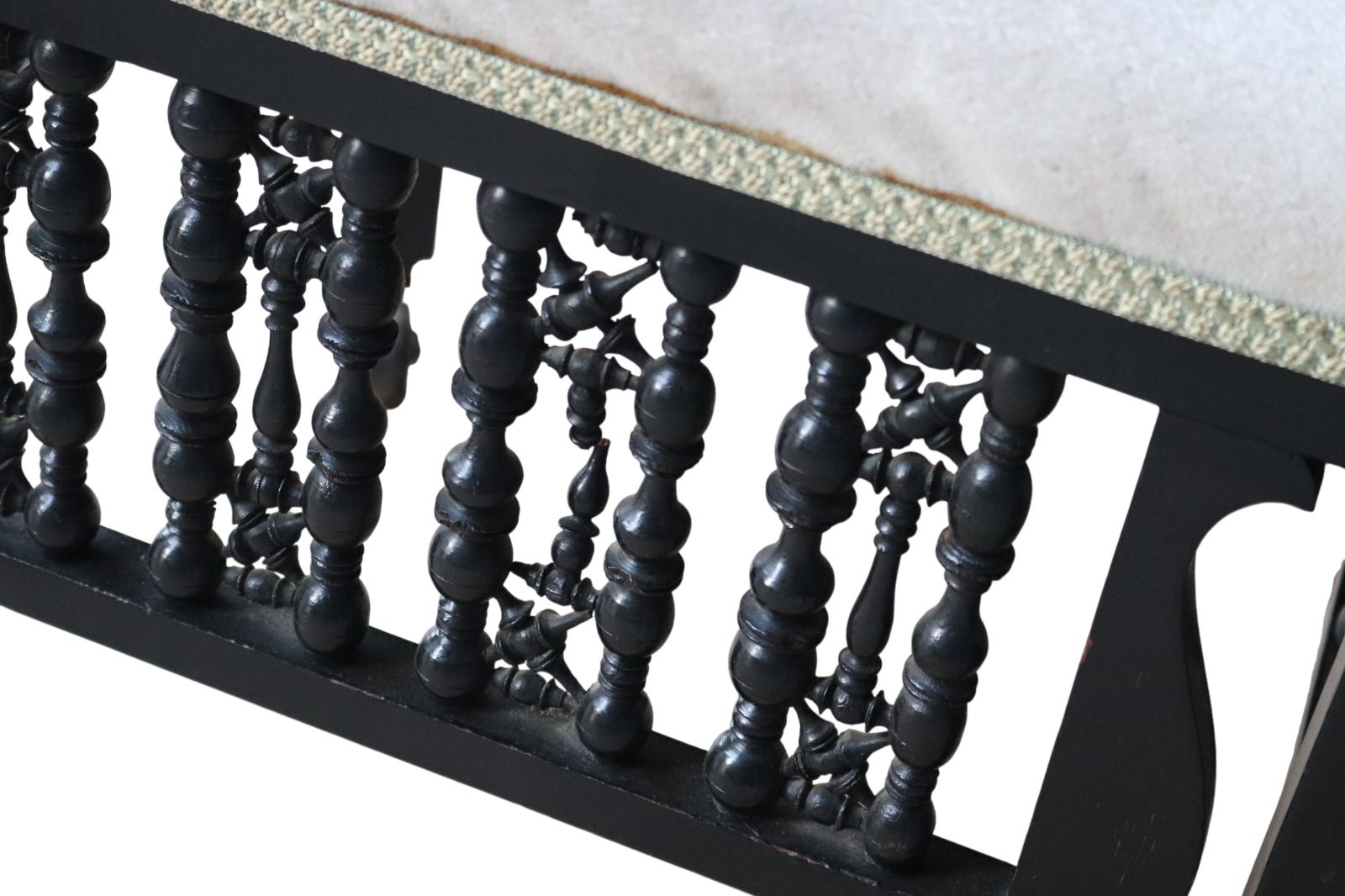 Antique Edwardian Ebonised Corner Chair / Armchair photo for sale